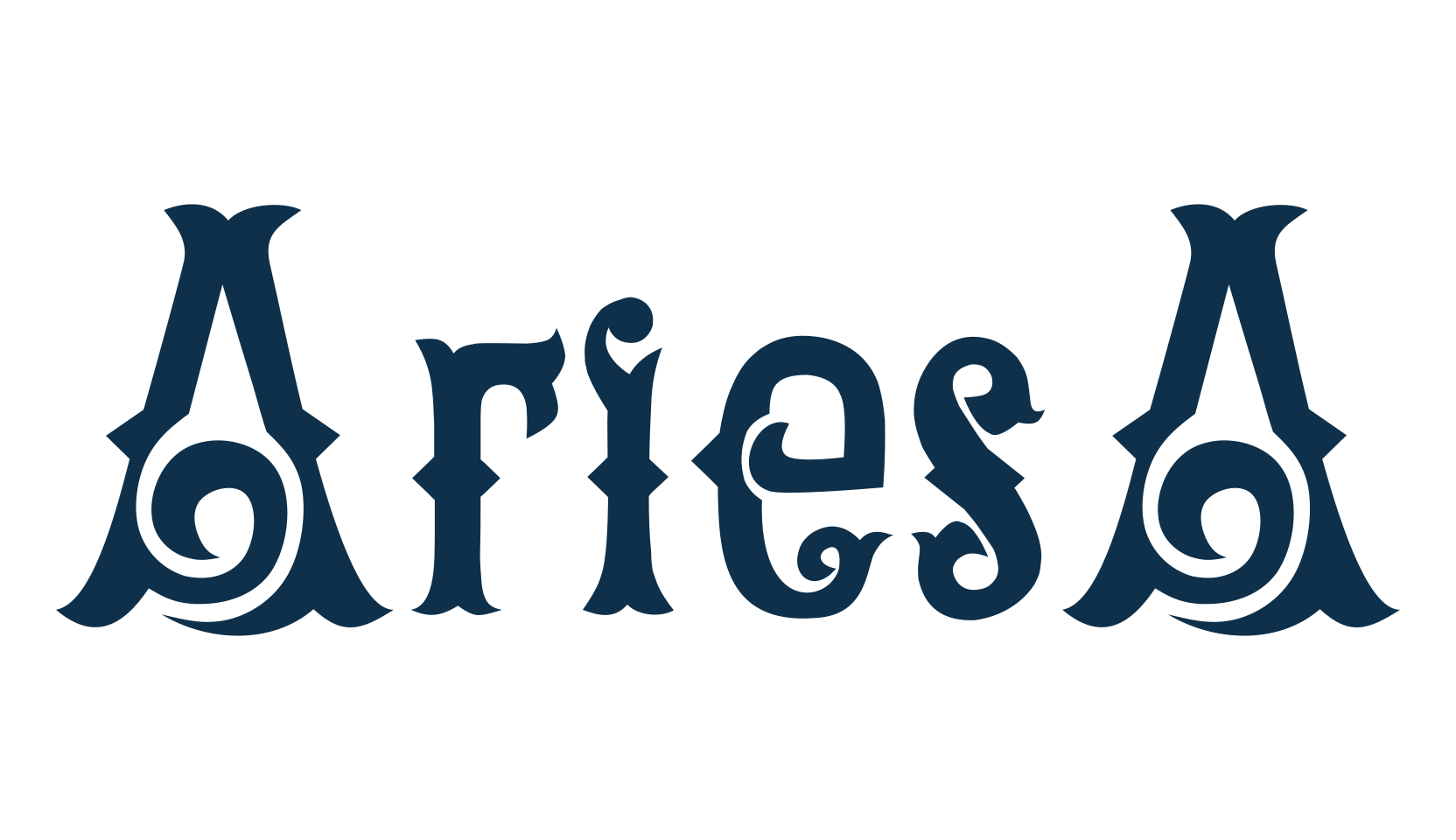 AriesA, fancy retro decorative font preview