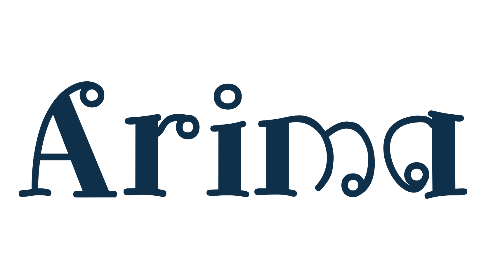 Arima, curly font preview