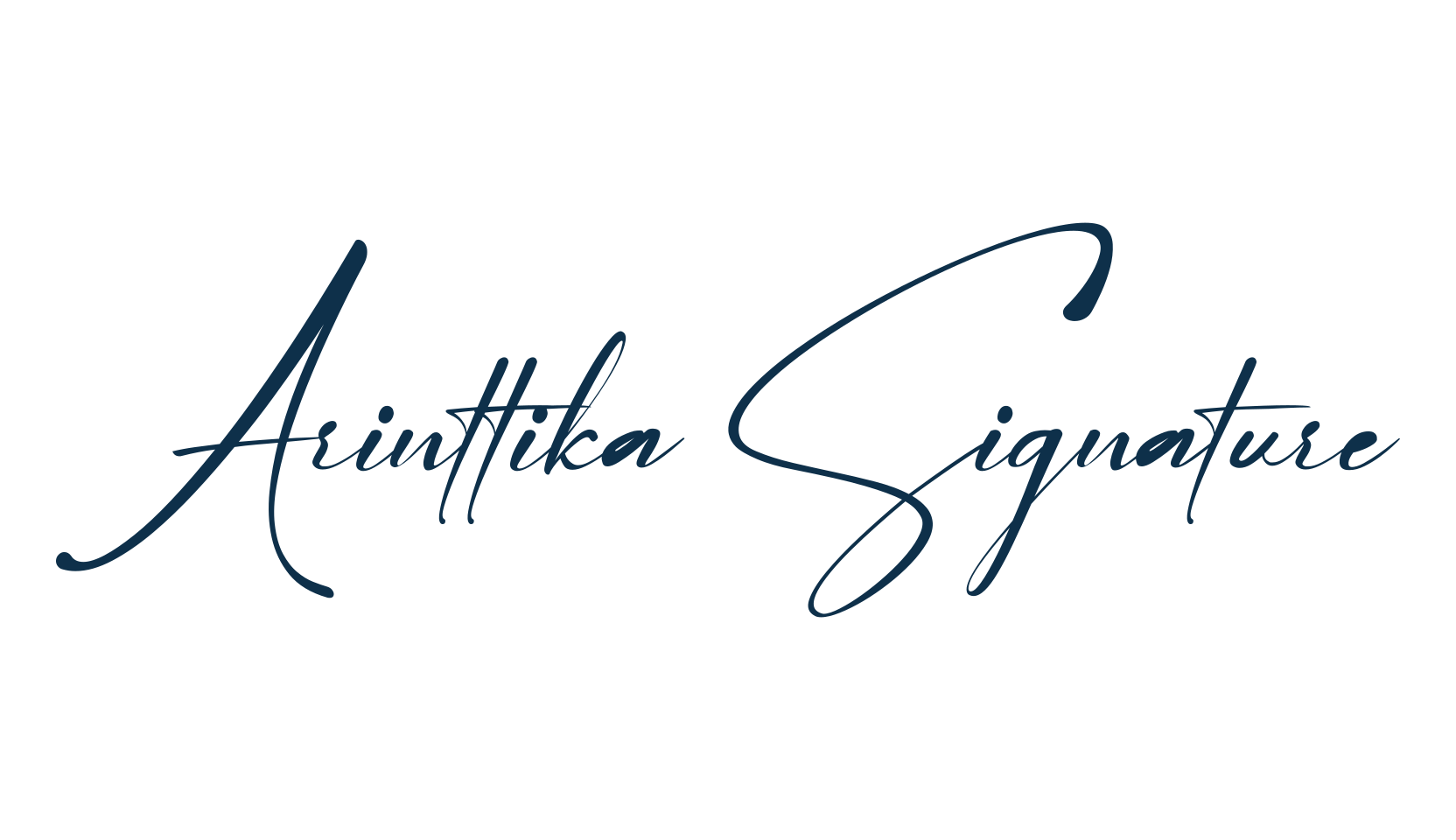 Arinttika Signature, script calligraphy fancy decorative font preview