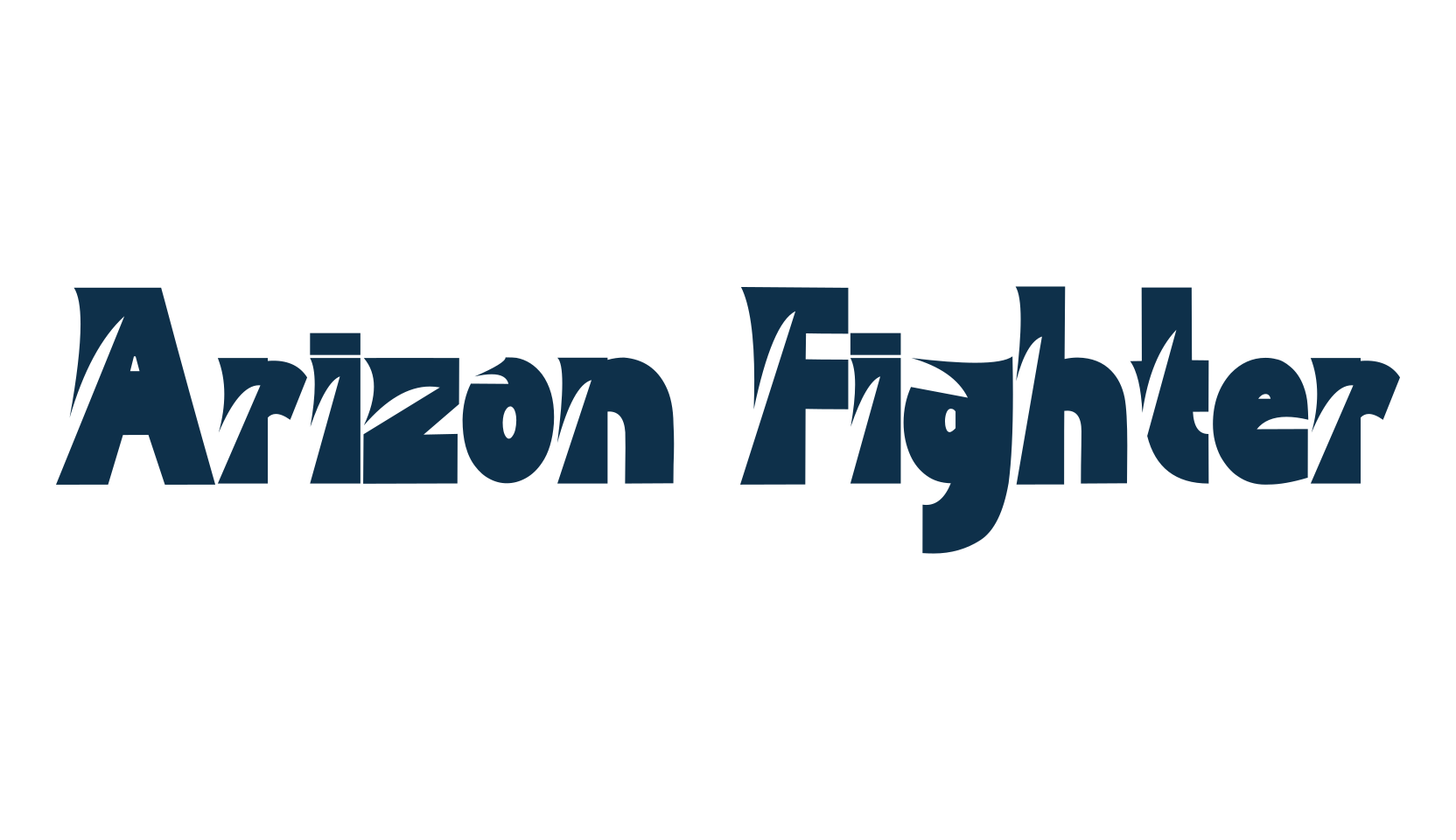 Arizon Fighter, modern font preview