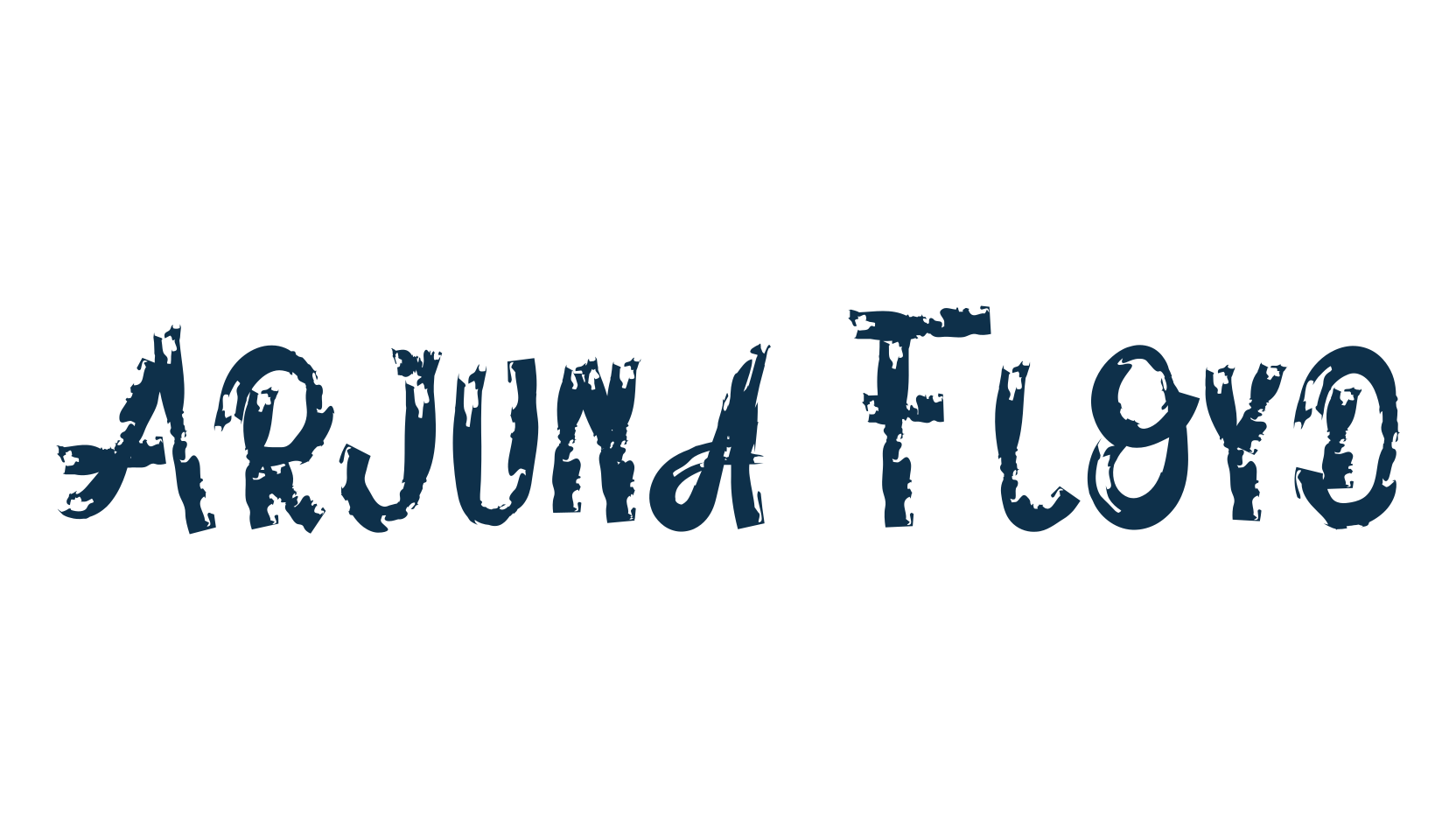 Arjuna Floyd, trash font preview