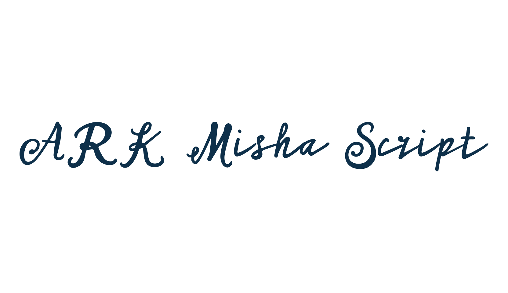 ARK Misha Script, various font preview