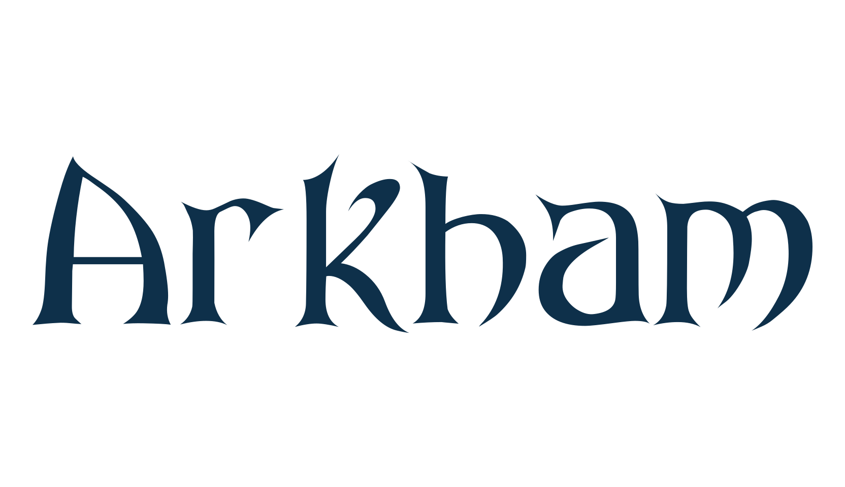 Arkham, fancy various gothic font preview