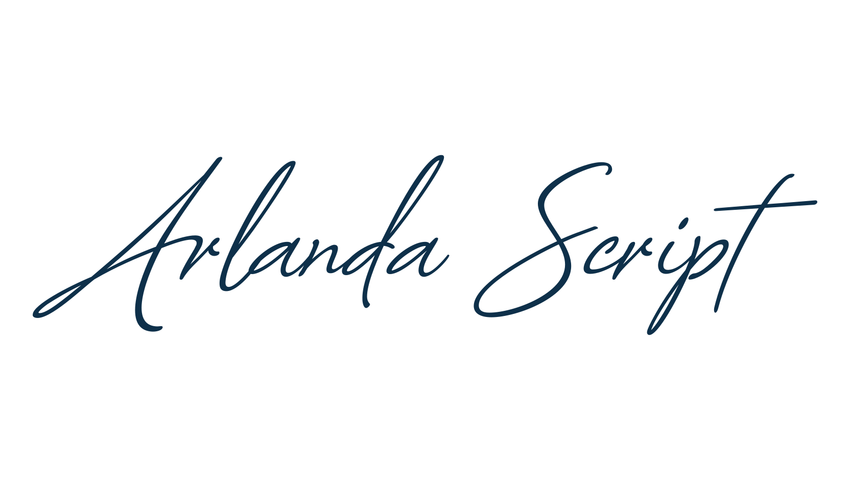 Arlanda Script, handwriting font preview