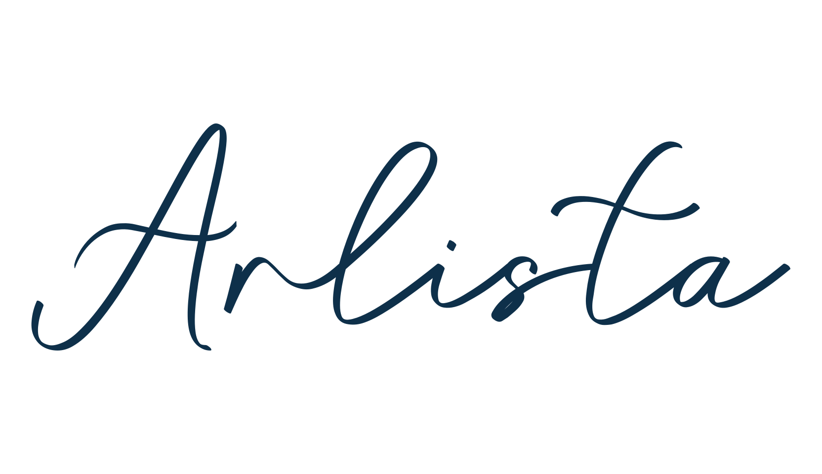 Arlista, handwriting font preview