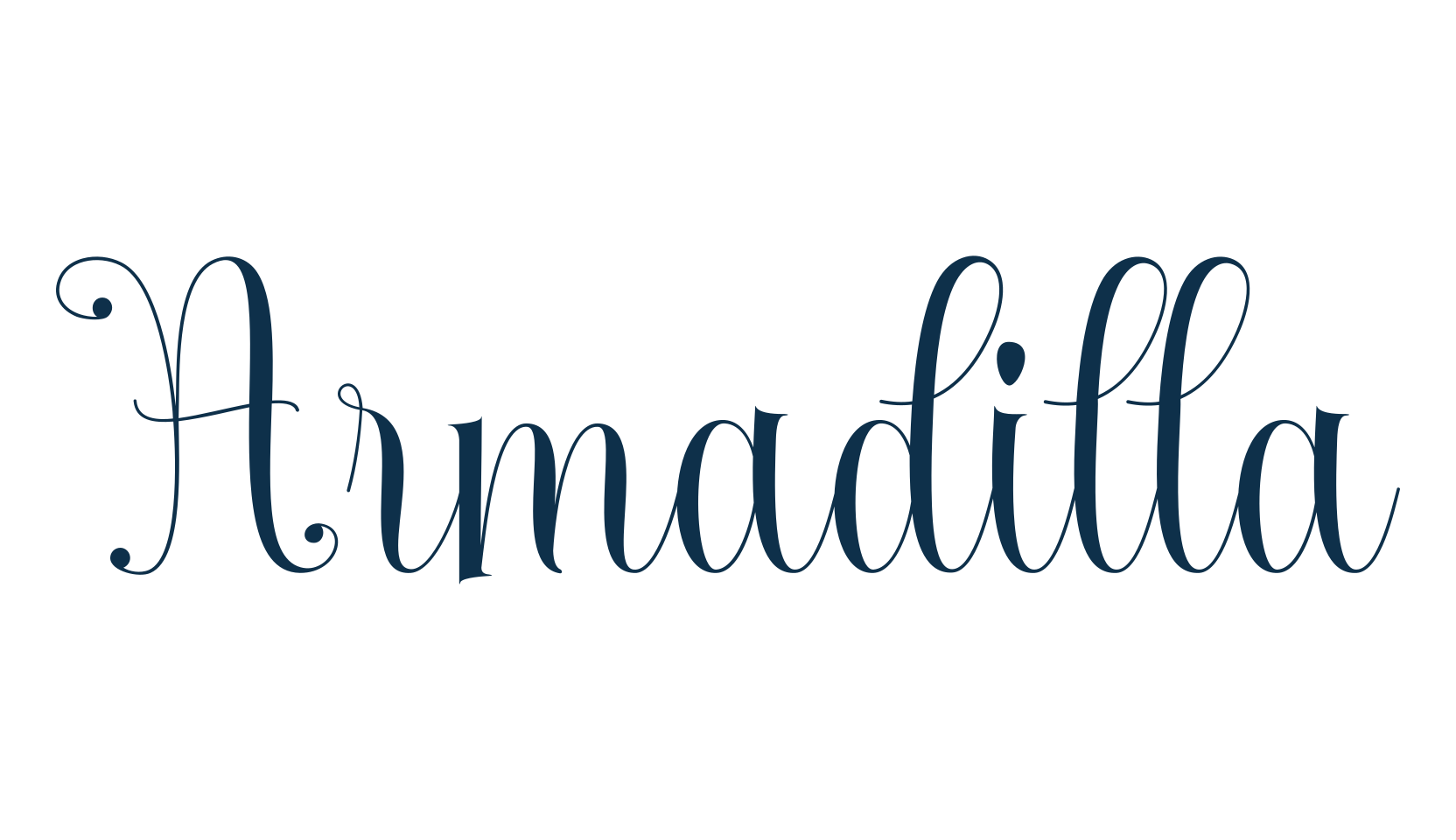 Armadilla, fancy decorative font preview