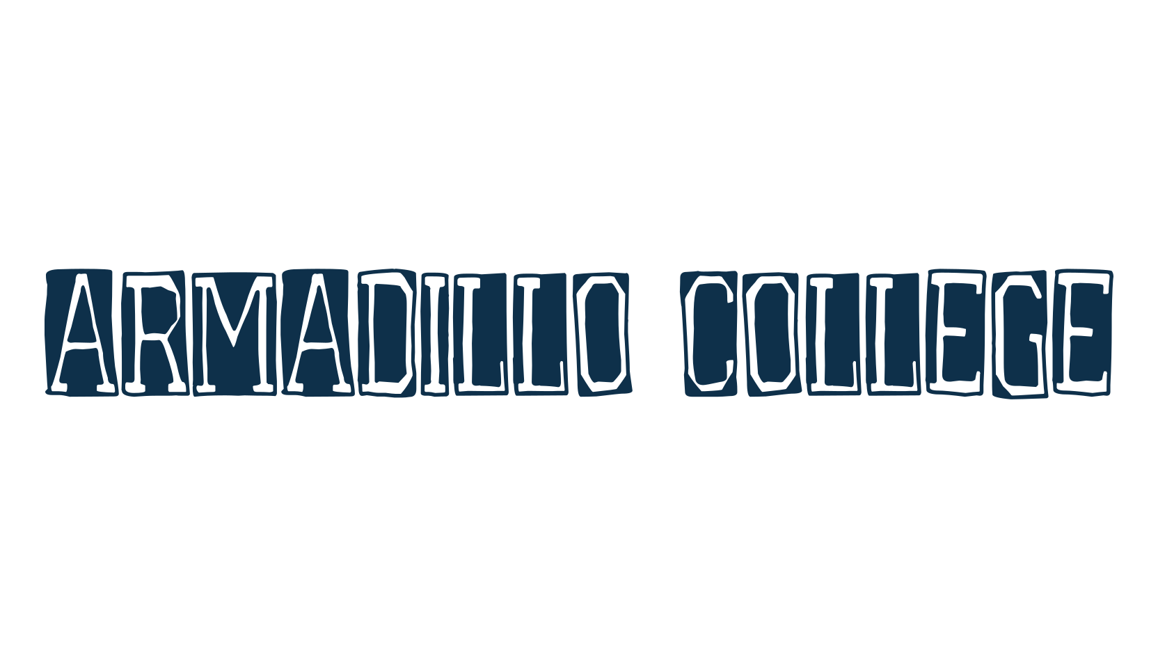 Armadillo College, fancy old school decorative font preview