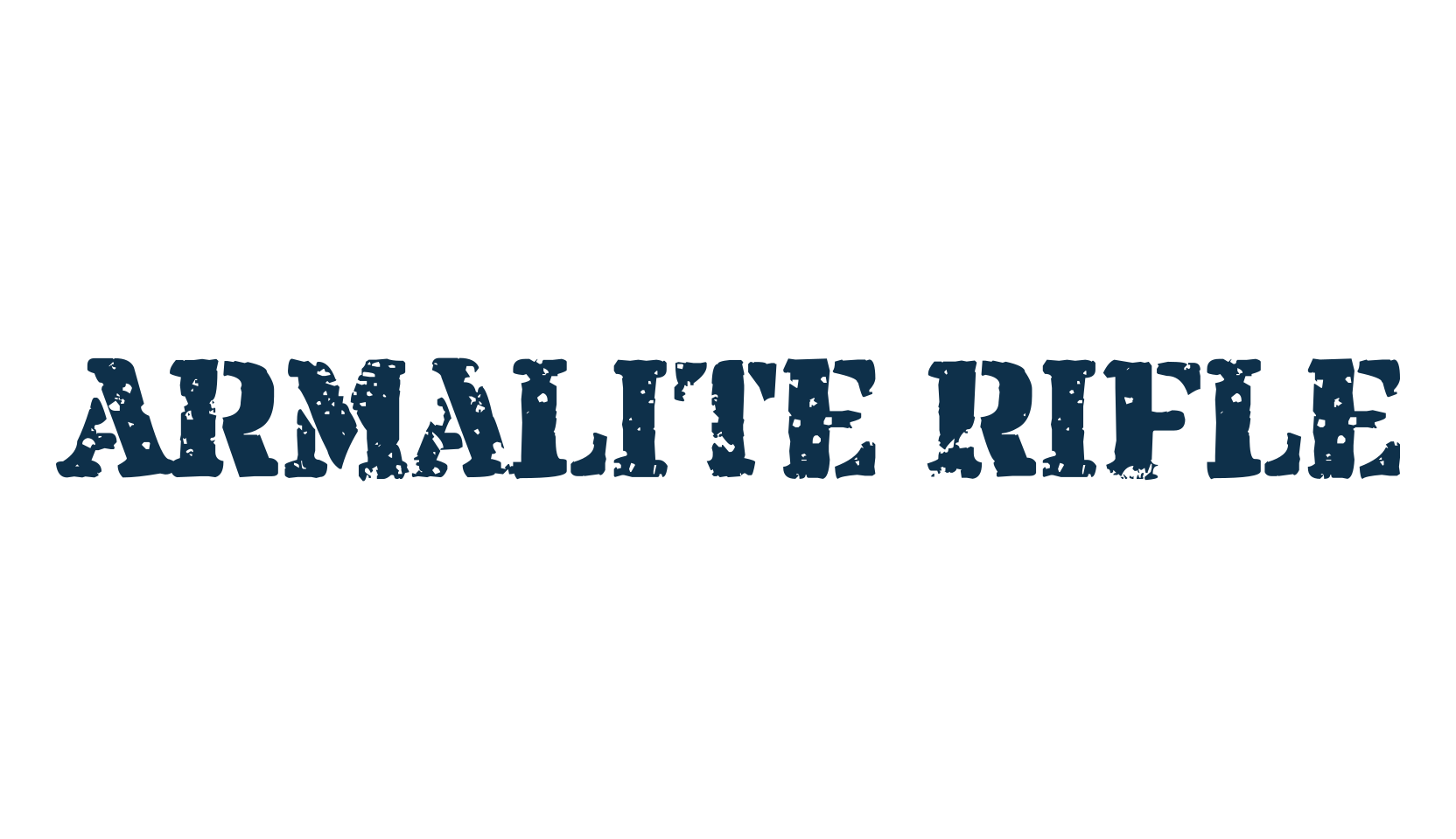 Armalite Rifle, stencil, army font preview