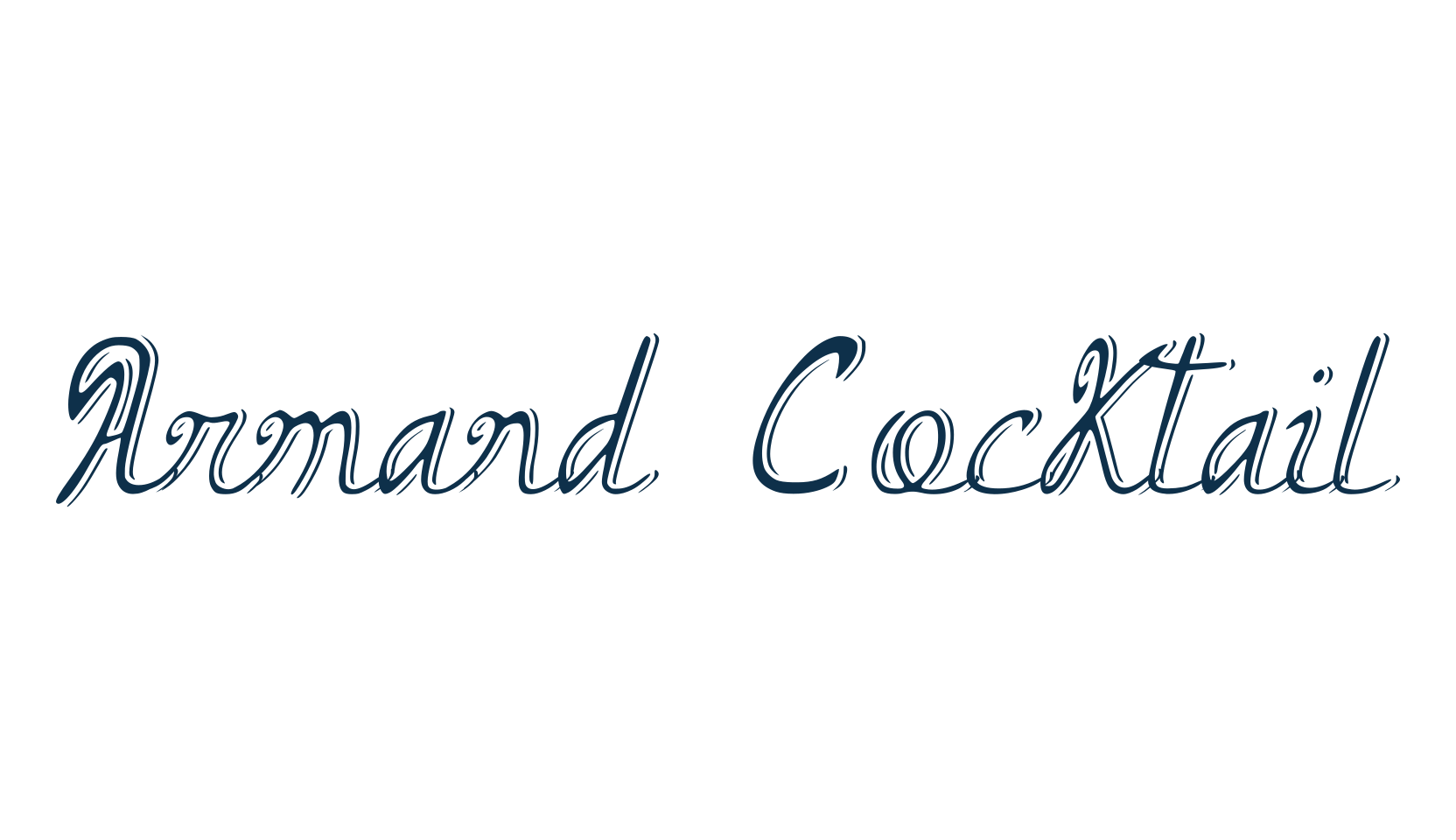 Armand Cocktail, various font preview