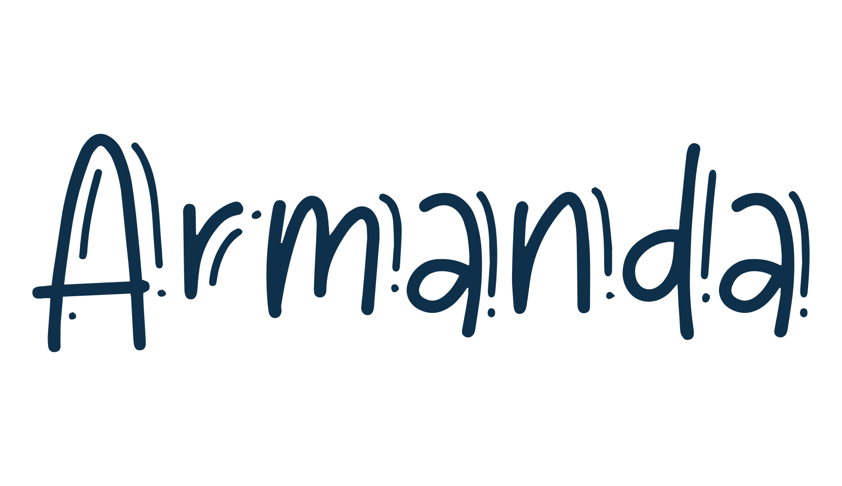Armanda, fancy decorative font preview