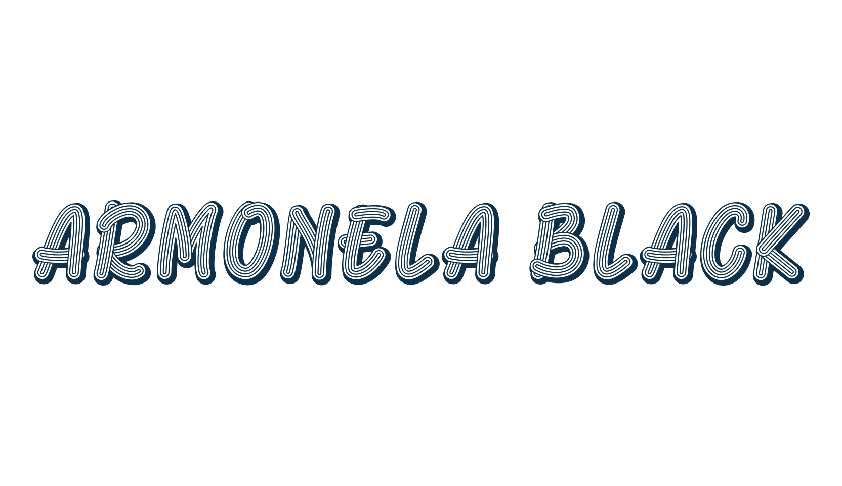 Armonela Black, groovy font preview