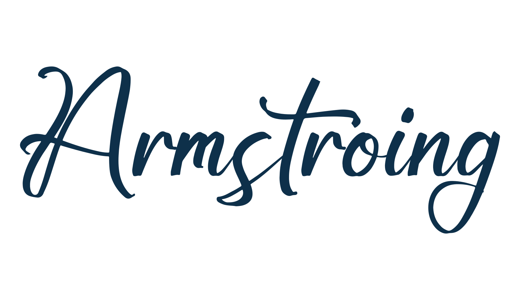 Armstroing, handwriting font preview