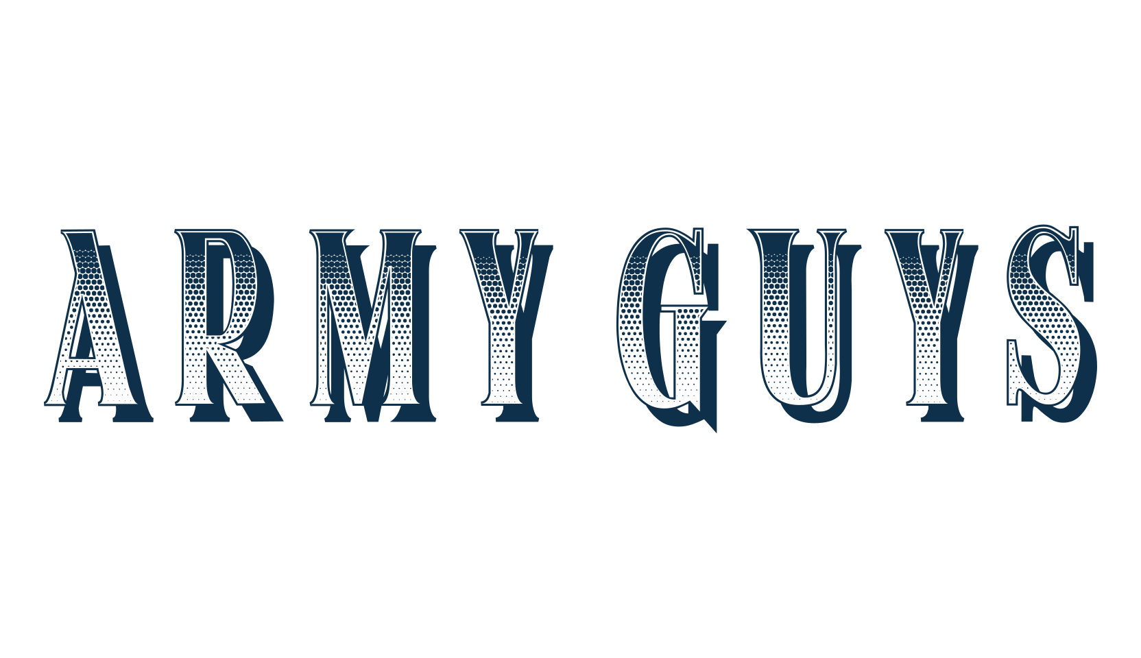 Army Guys, fancy various decorative font preview