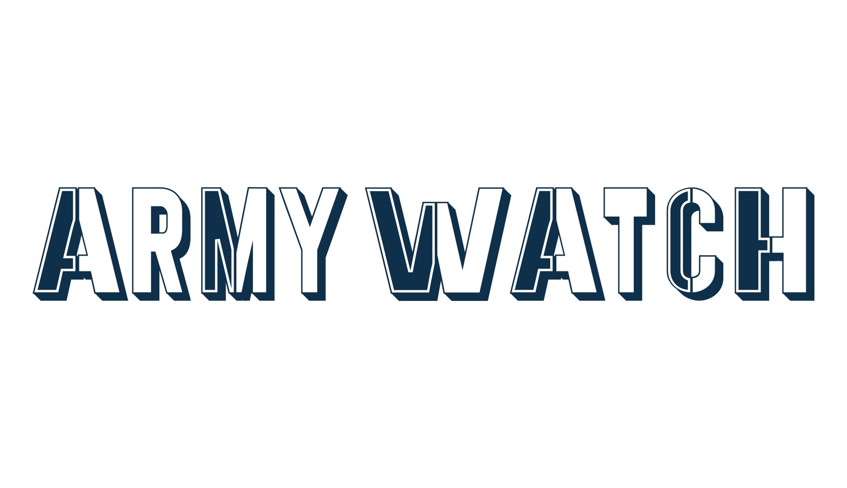 Army Watch, stencil, army font preview