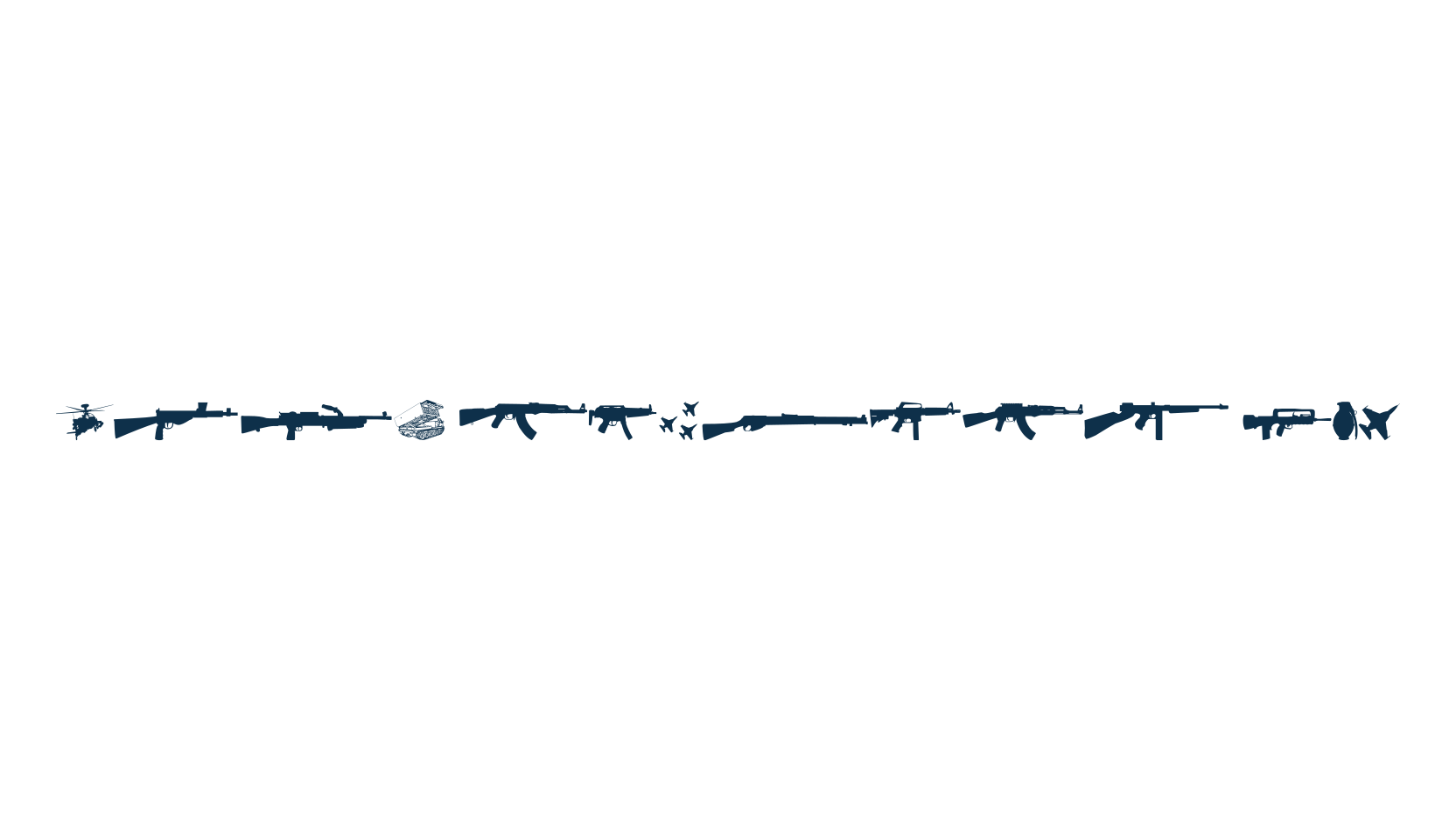 Army Weapons TFB, display market font preview