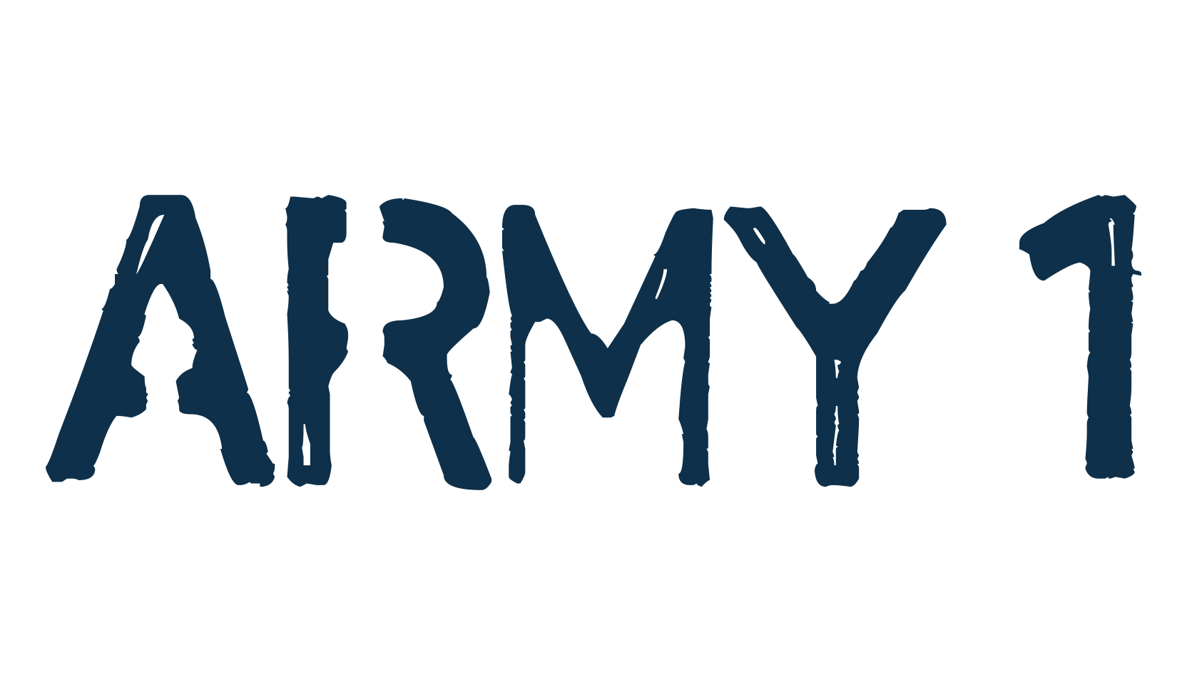 Army 1, fancy stencil, army decorative font preview