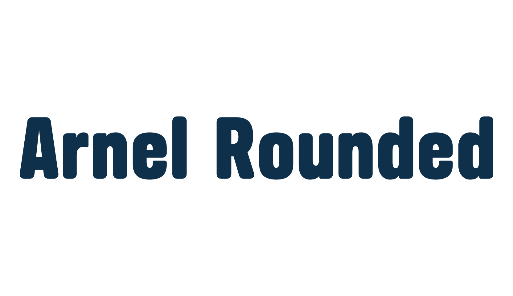 Arnel Rounded, basic sans serif font preview