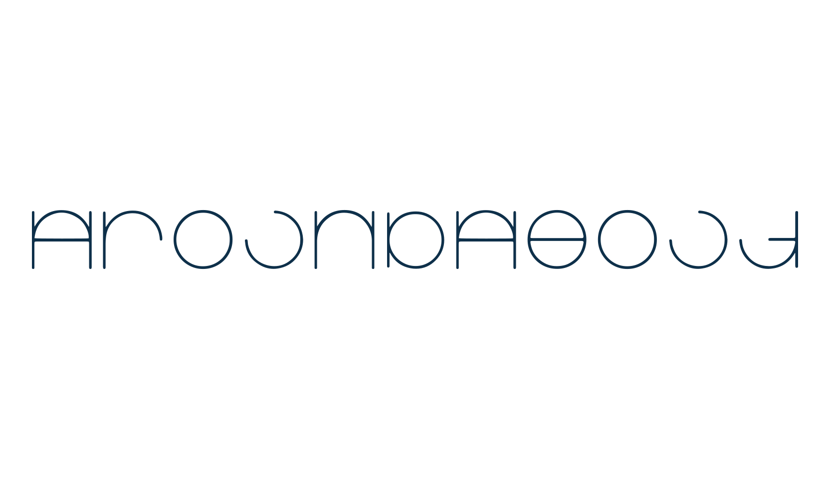Aroundabout, techno sci-fi font preview