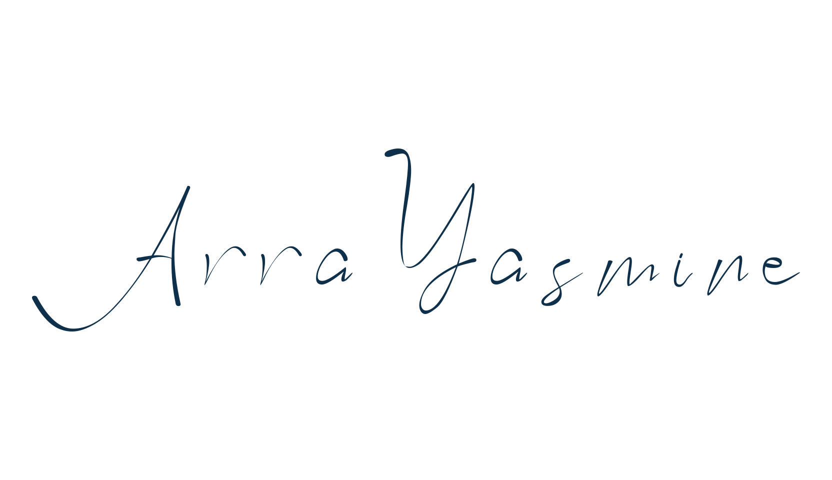 Arra Yasmine, handwriting font preview