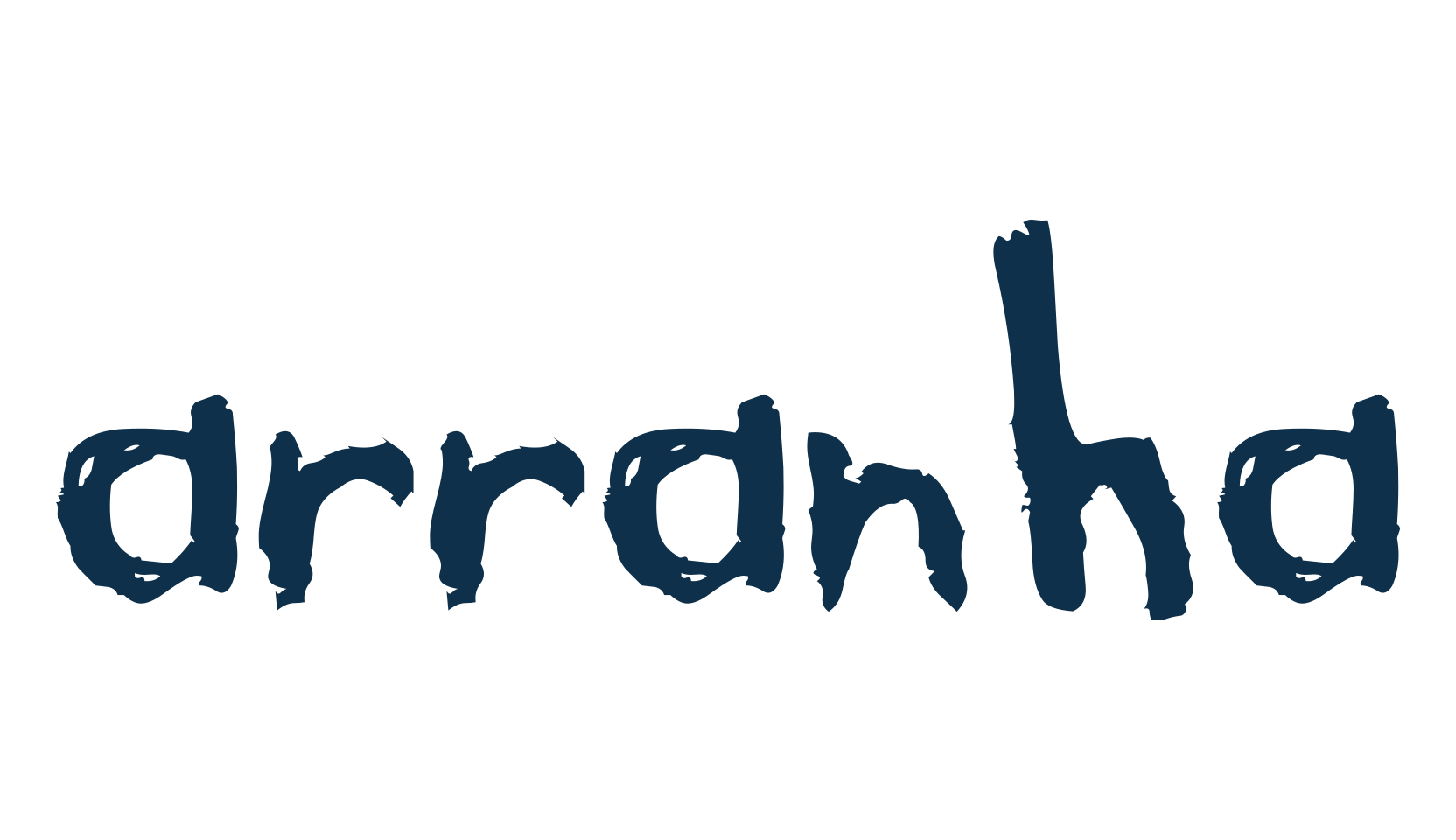 Arranha, script trash fancy decorative calligraphy font preview