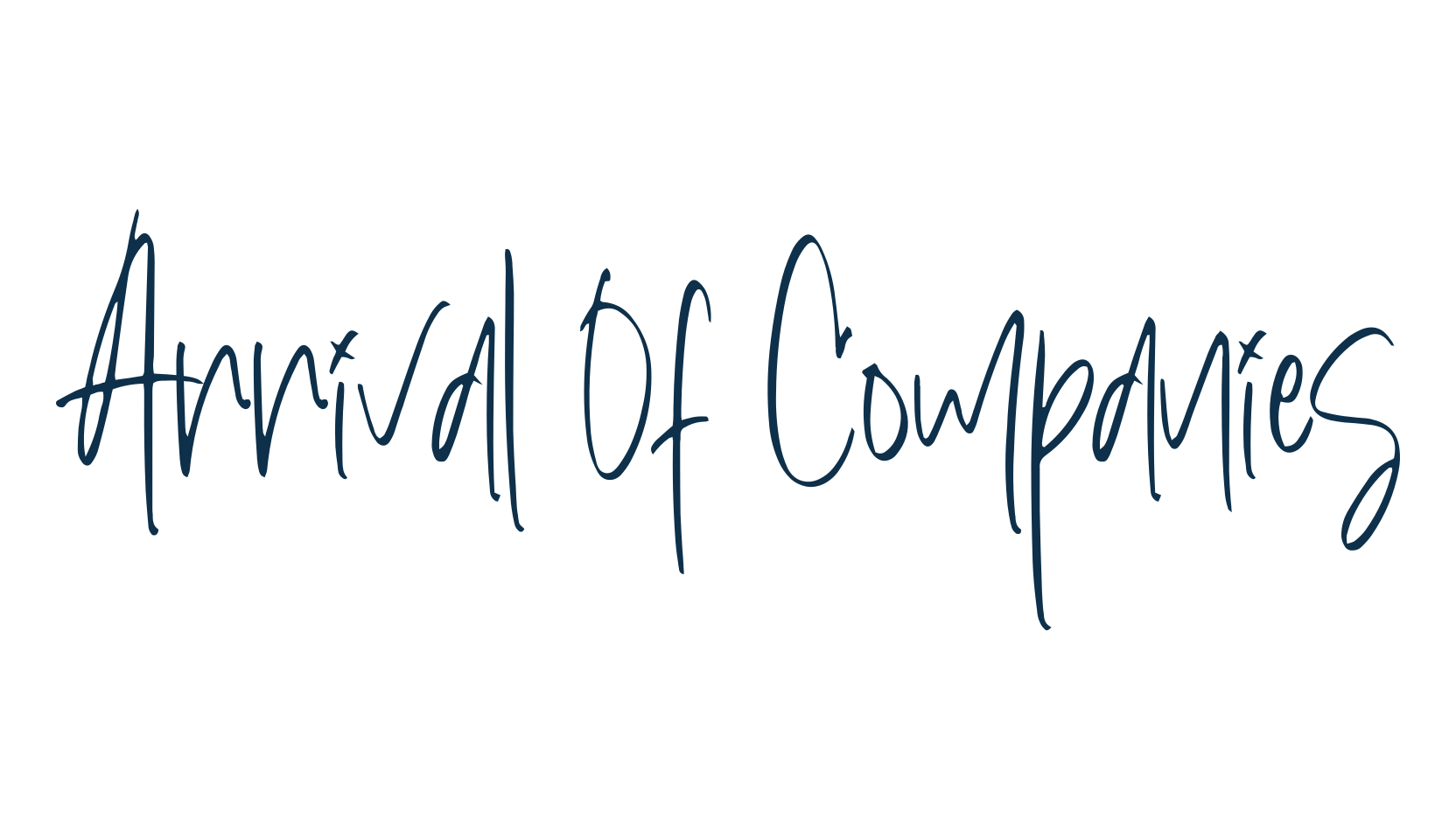 Arrival Of Companies, script handwritten fancy decorative calligraphy font preview