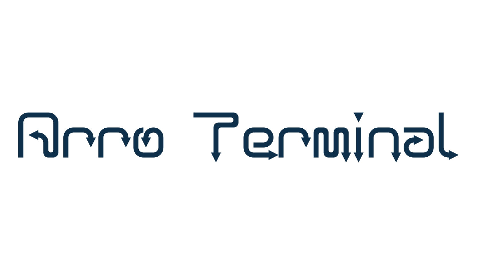 Arro Terminal, fancy various techno sci-fi font preview