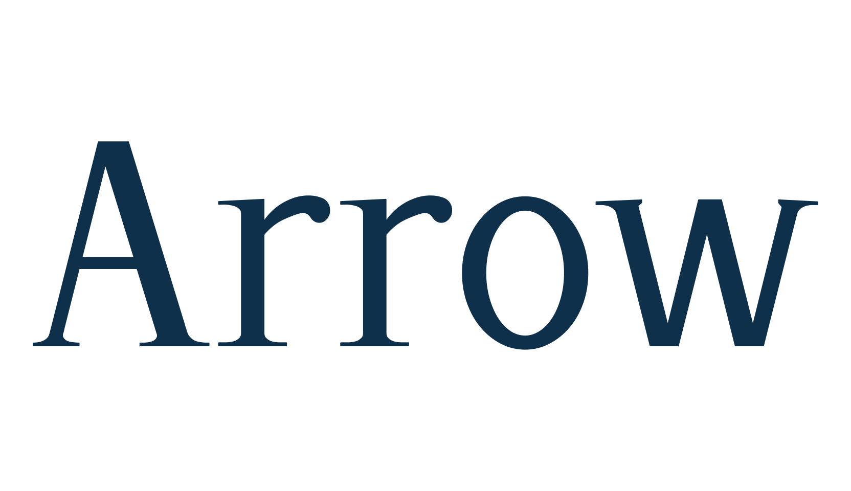 Arrow, basic serif font preview