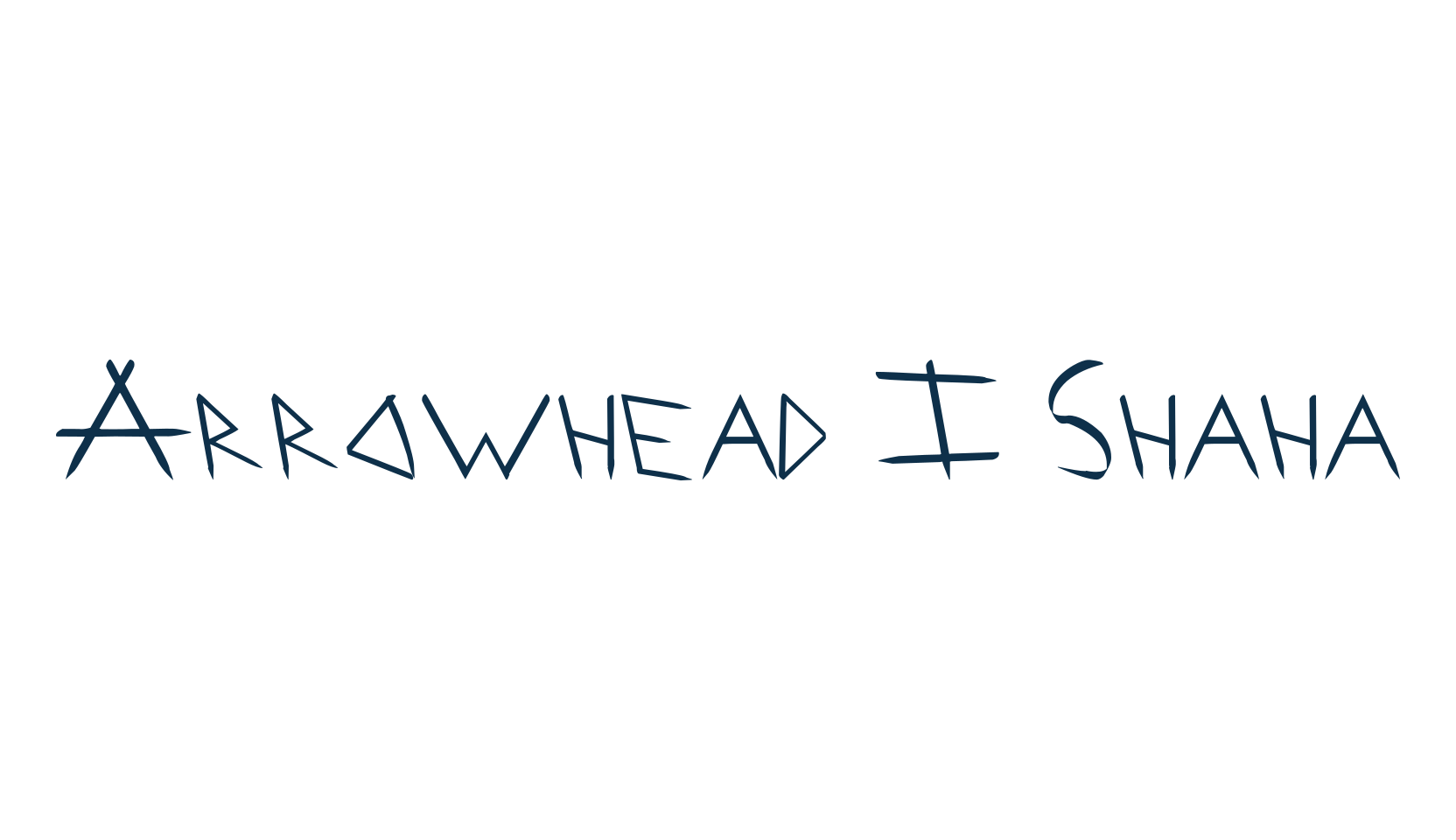 Arrowhead I Shaha, fancy cartoon decorative comic font preview