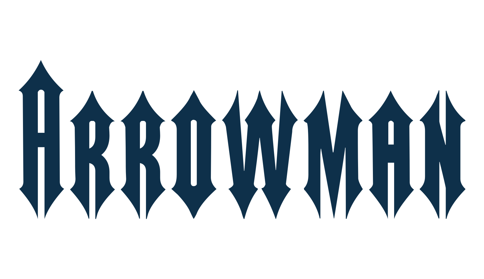 Arrowman, gothic modern font preview