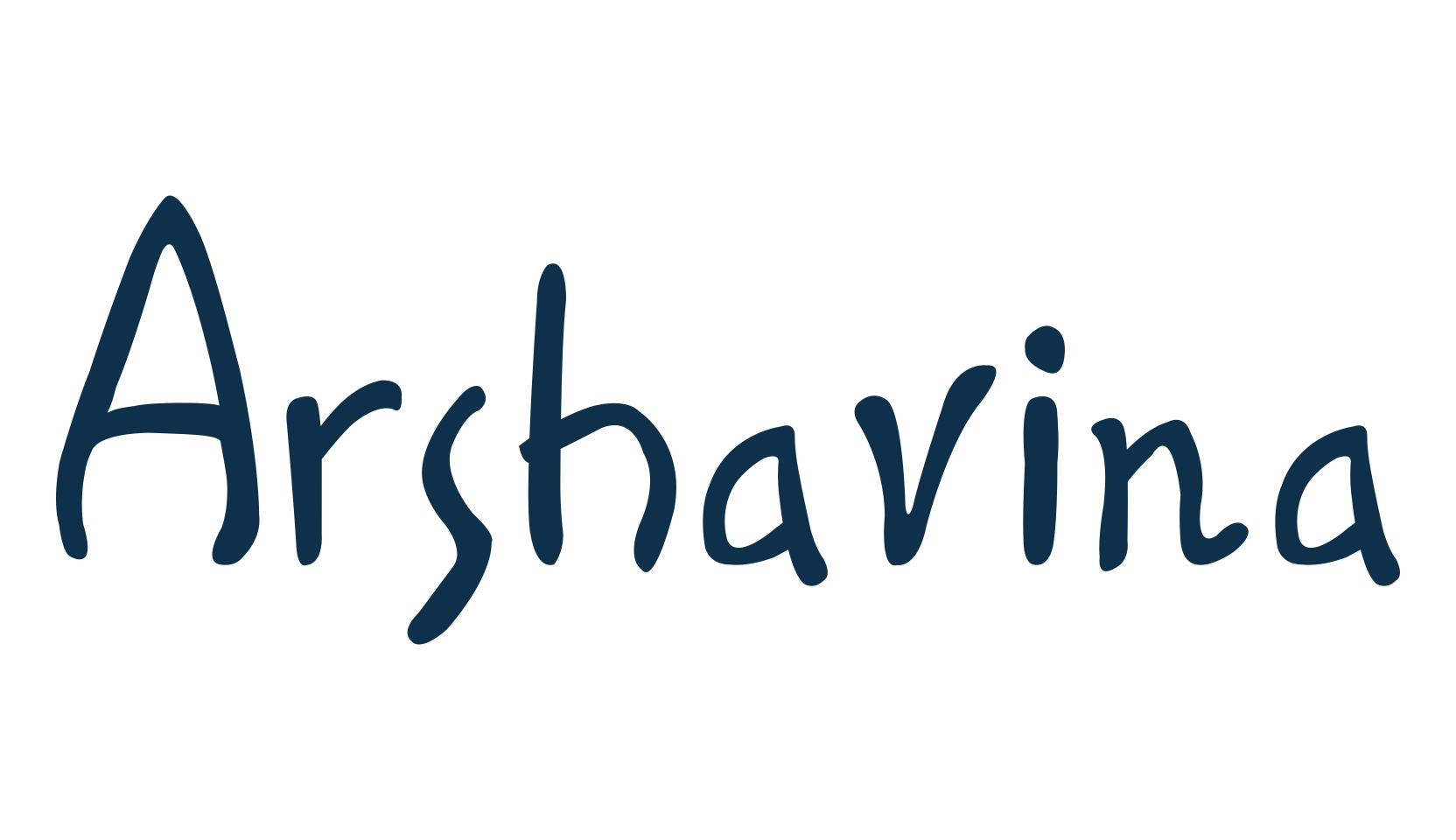 Arshavina, handwriting font preview