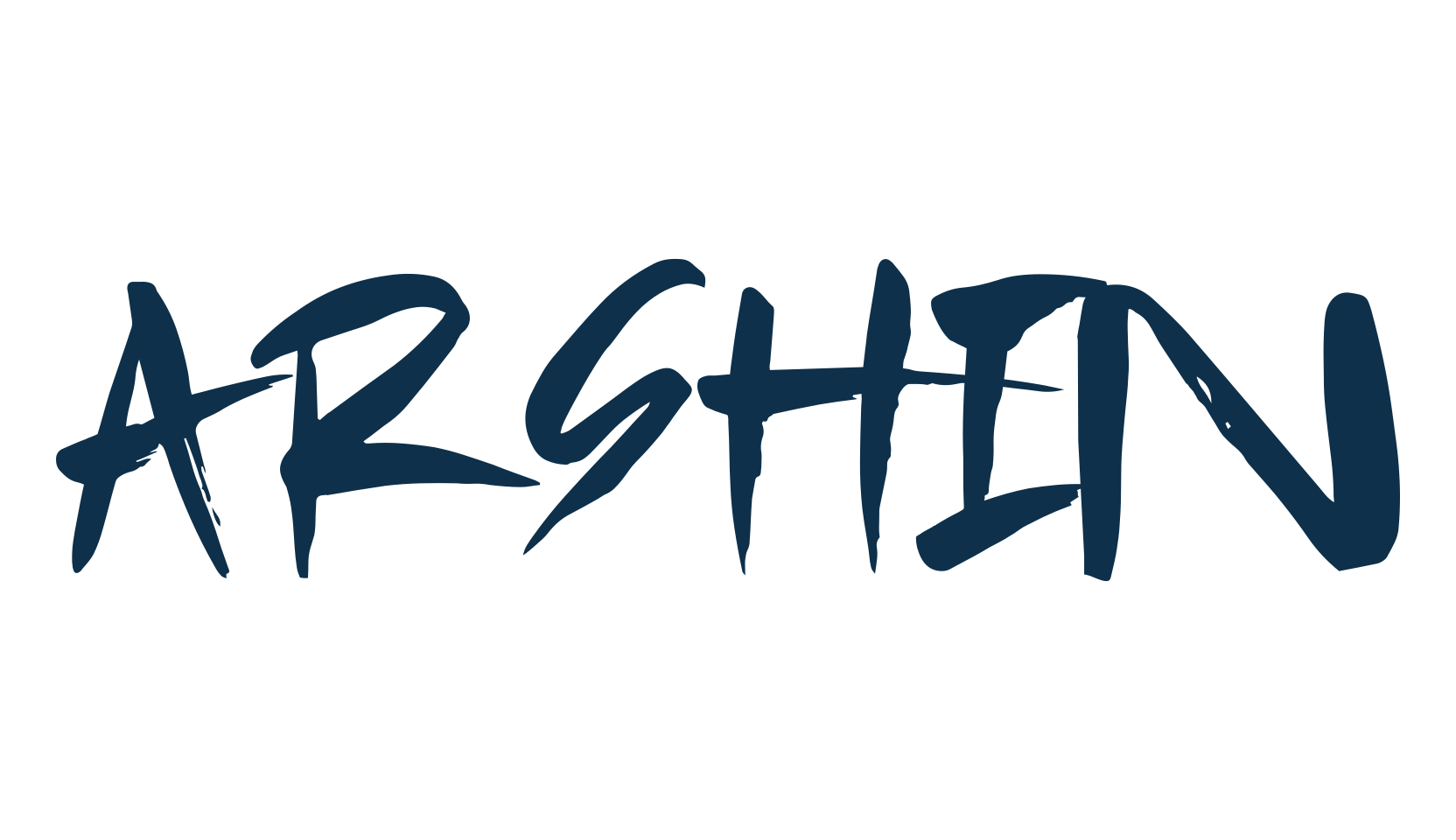 Arshin, script brush fancy decorative calligraphy font preview