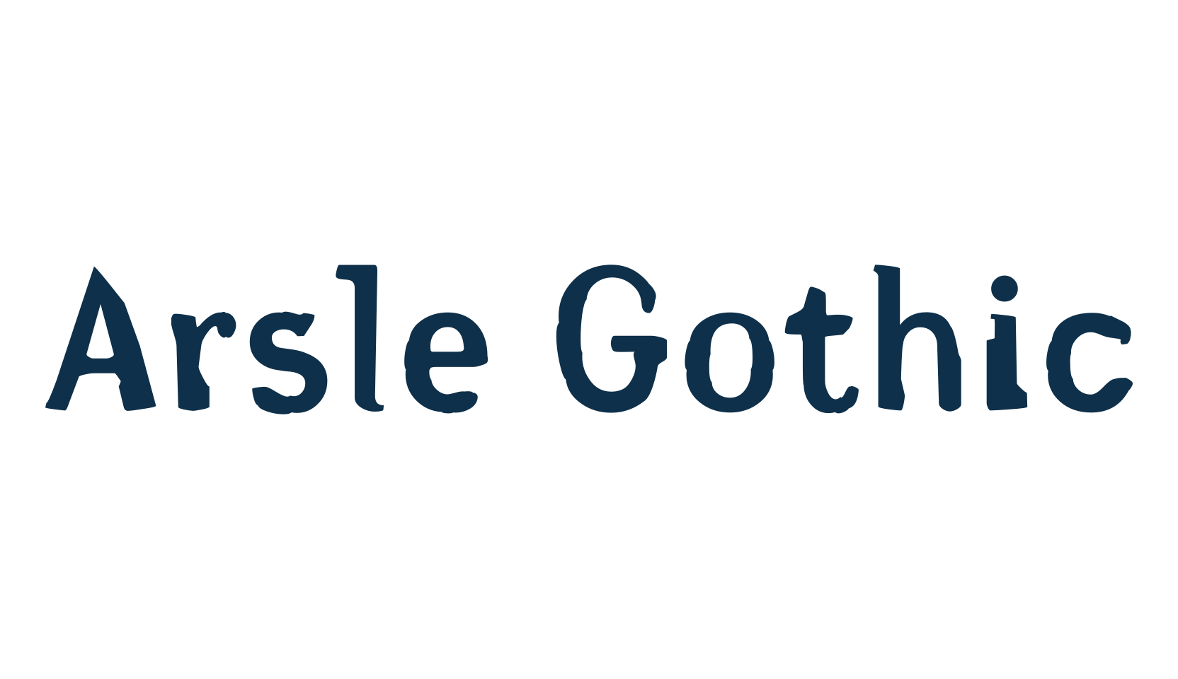Arsle Gothic, fancy eroded decorative font preview