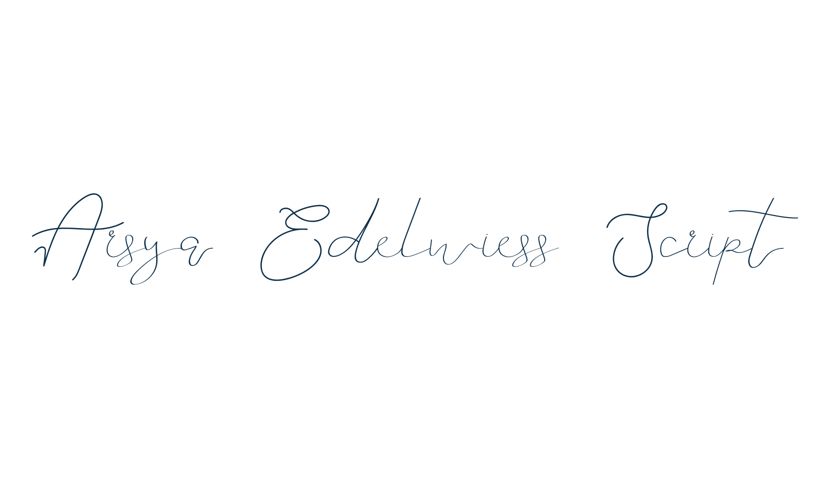 Arsya Edelwiess Script, handwriting font preview
