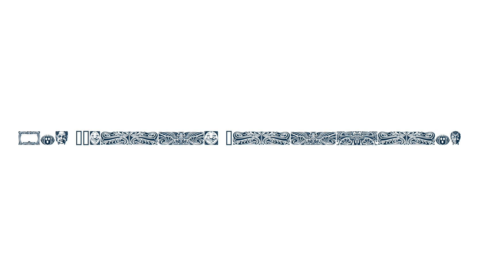 Art Noveau Headers, fancy decorative font preview