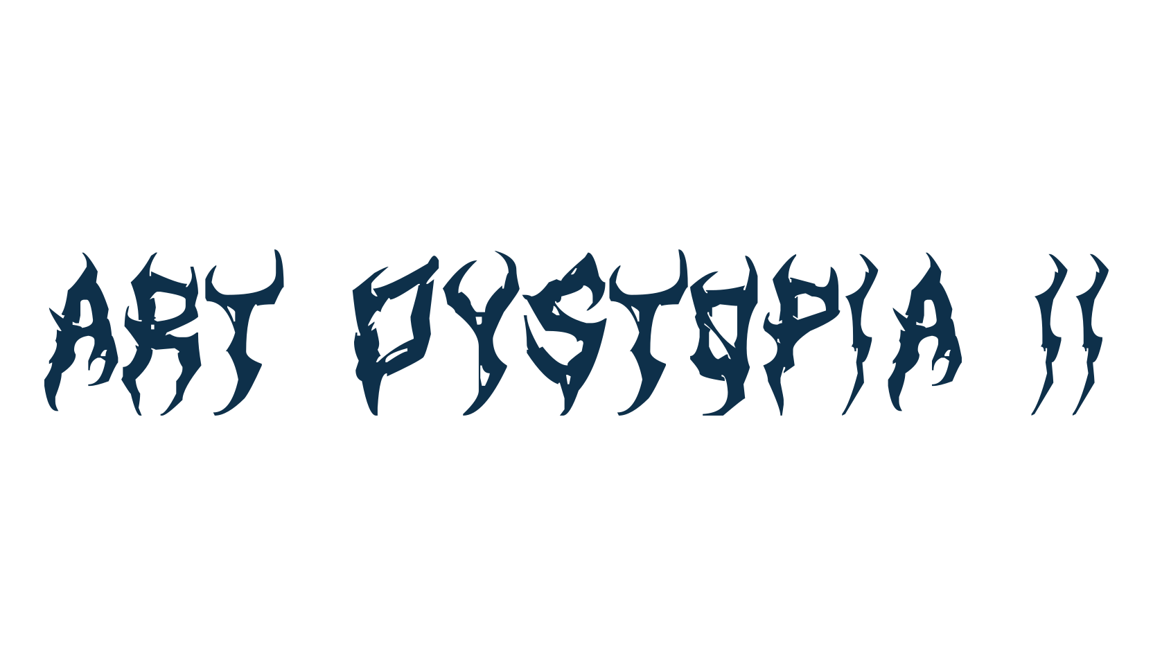 Art Dystopia II, holiday halloween fancy decorative horror font preview