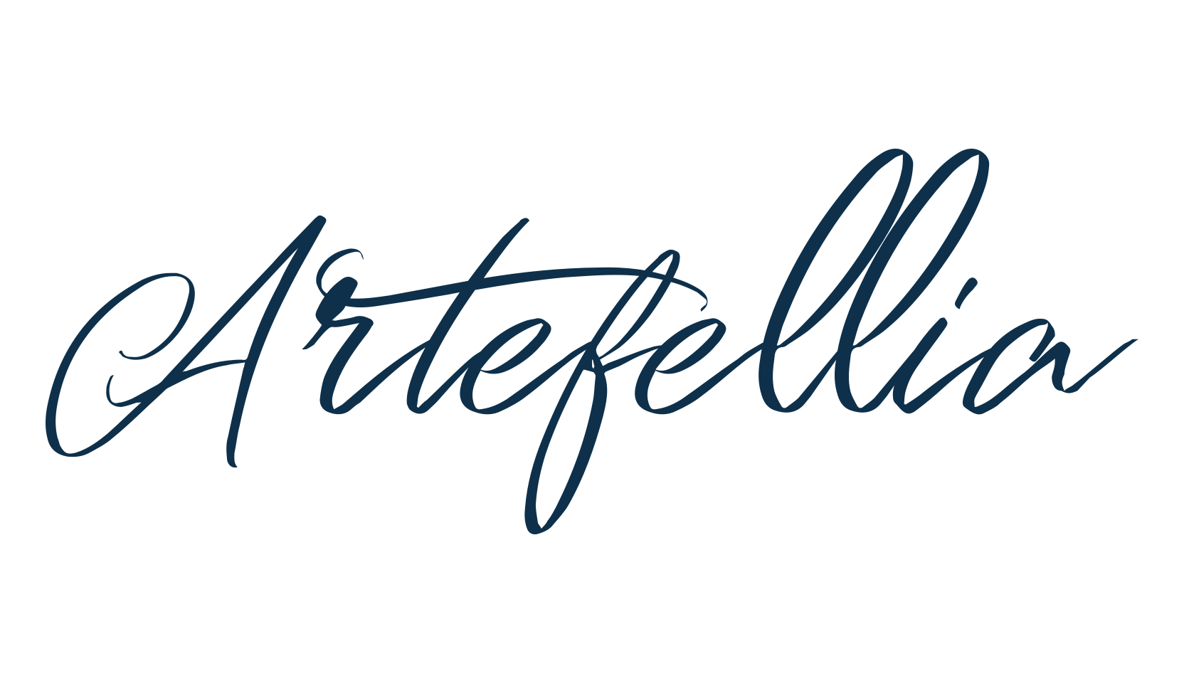 Artefellia, calligraphy font preview
