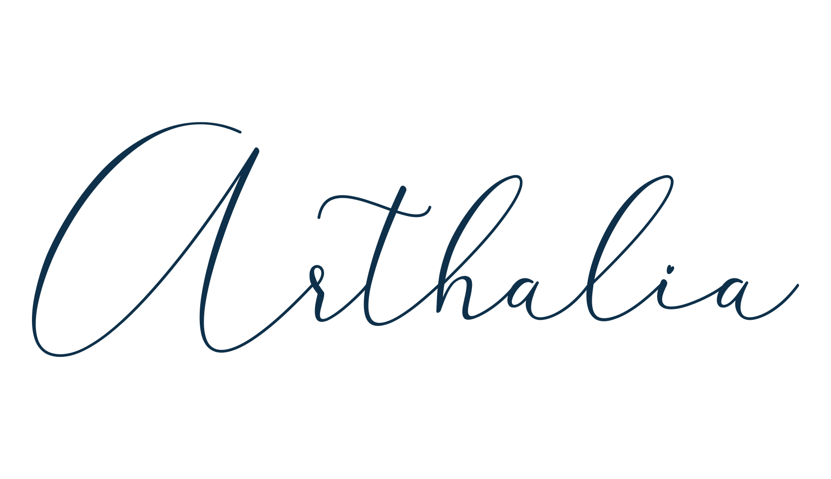 Arthalia, script handwritten fancy decorative calligraphy font preview