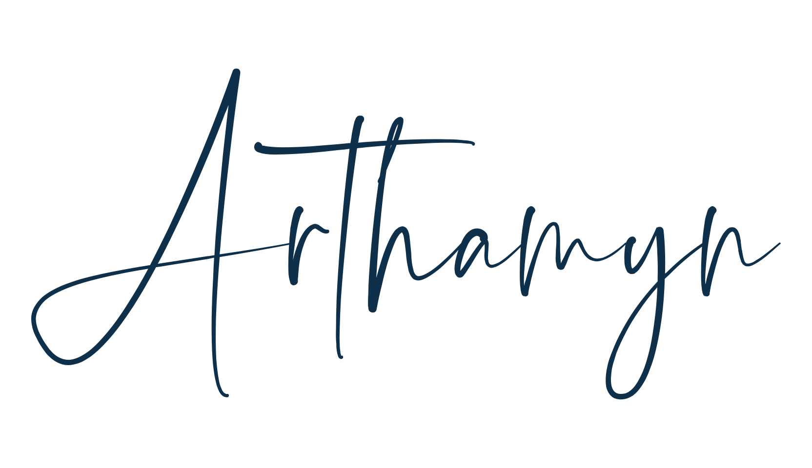 Arthamyn, script handwritten fancy decorative calligraphy font preview