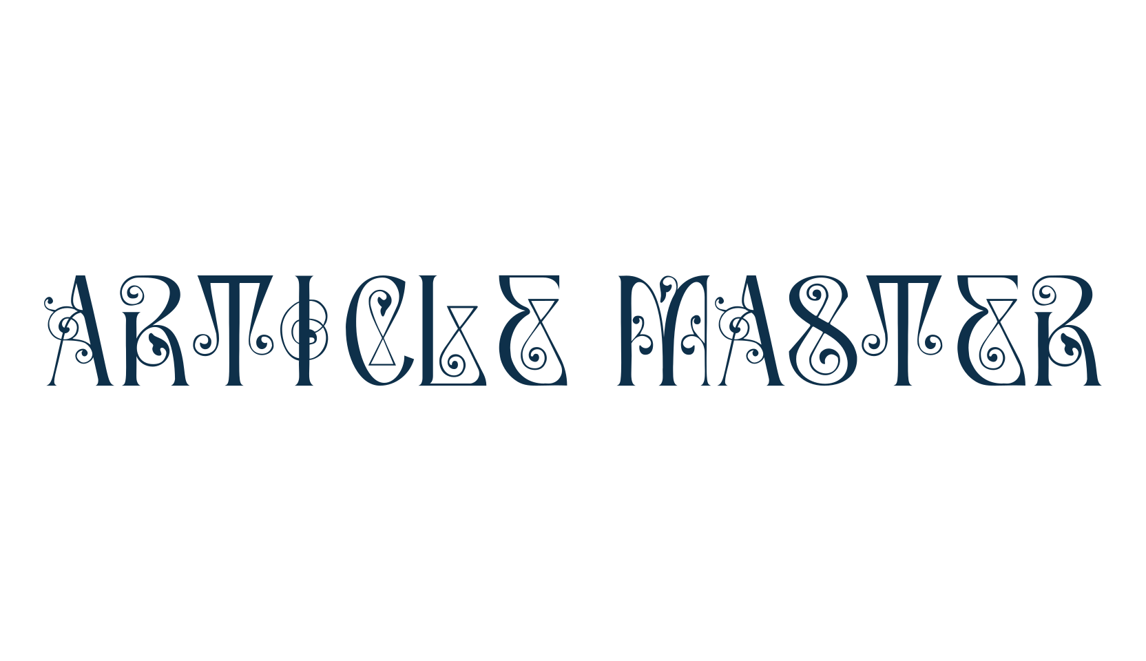Article Master, decorative font preview