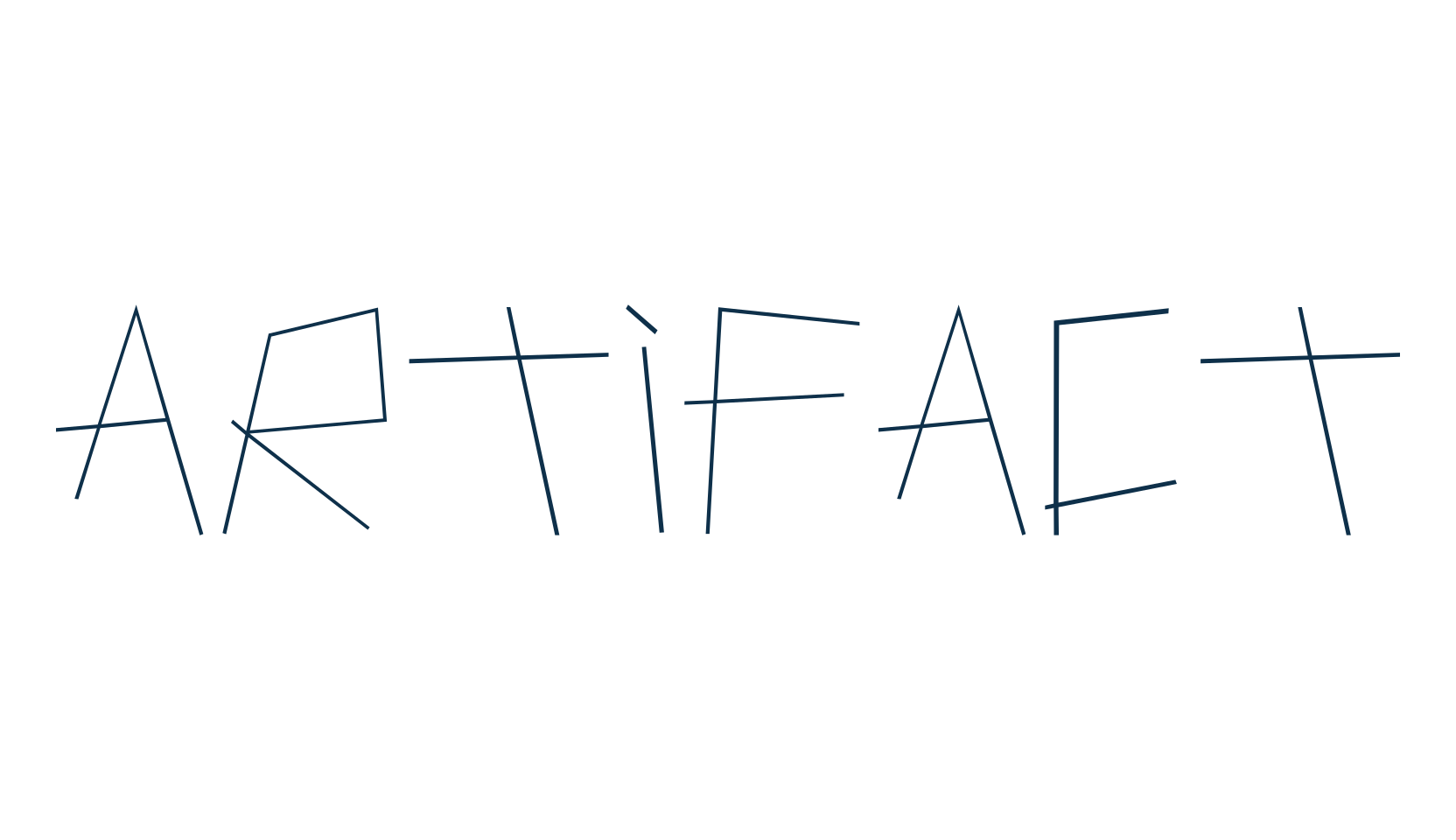 Artifact, fancy distorted decorative font preview