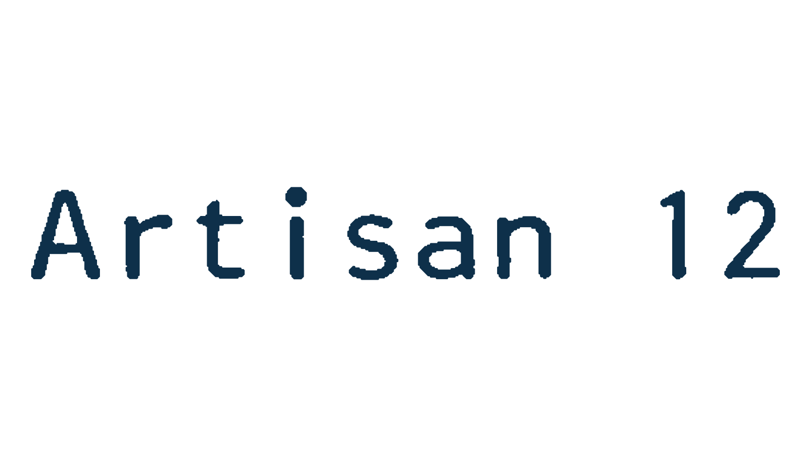 Artisan 12, typewriter font preview