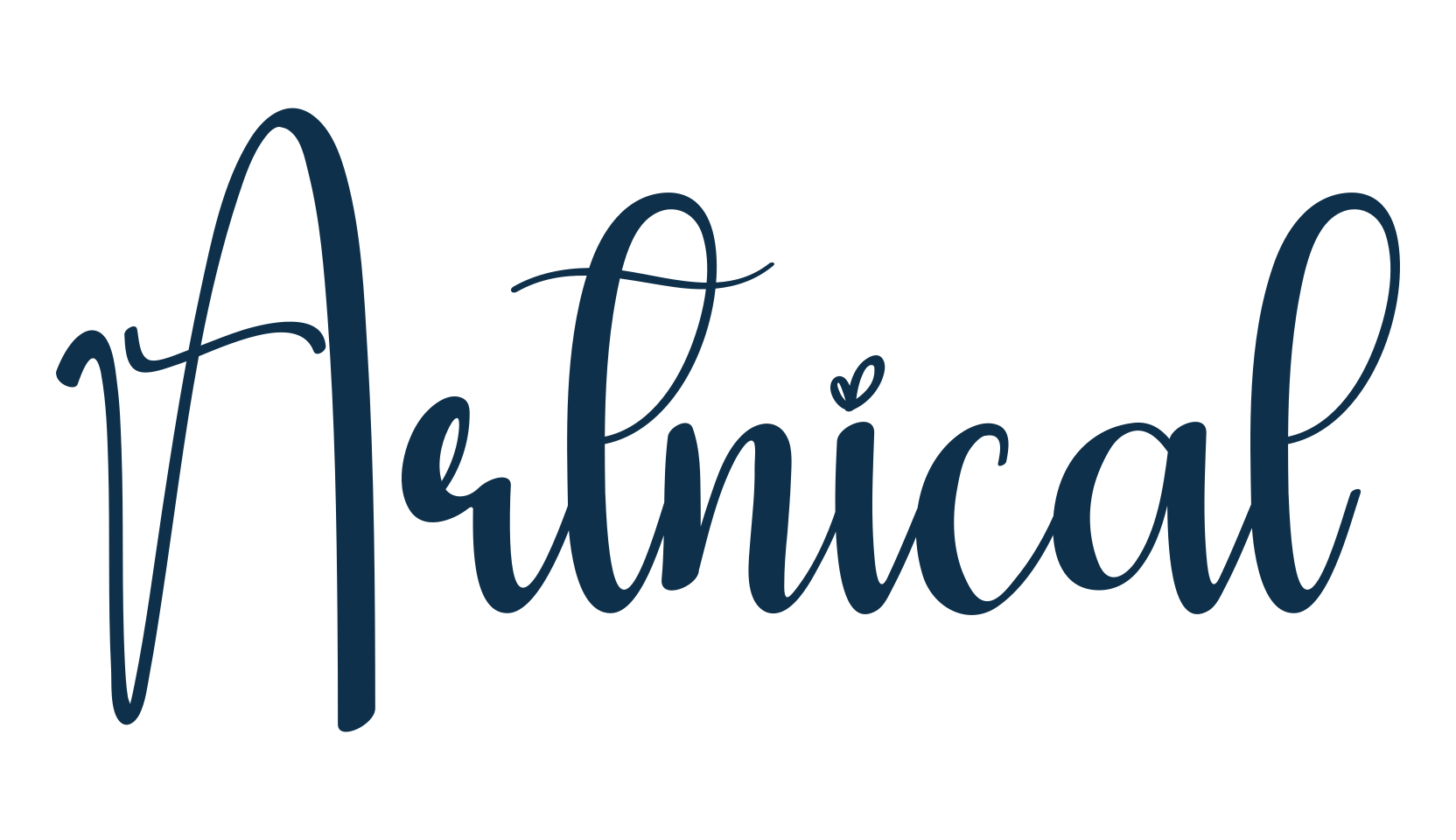 Artnical, fancy decorative font preview