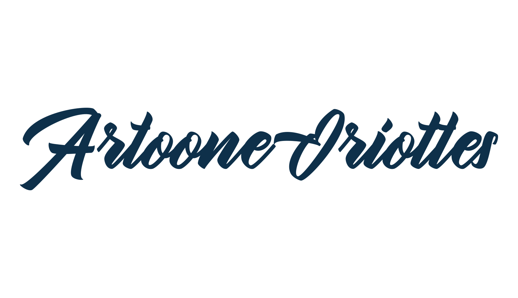 Artoone Oriottes, script brush fancy decorative calligraphy font preview