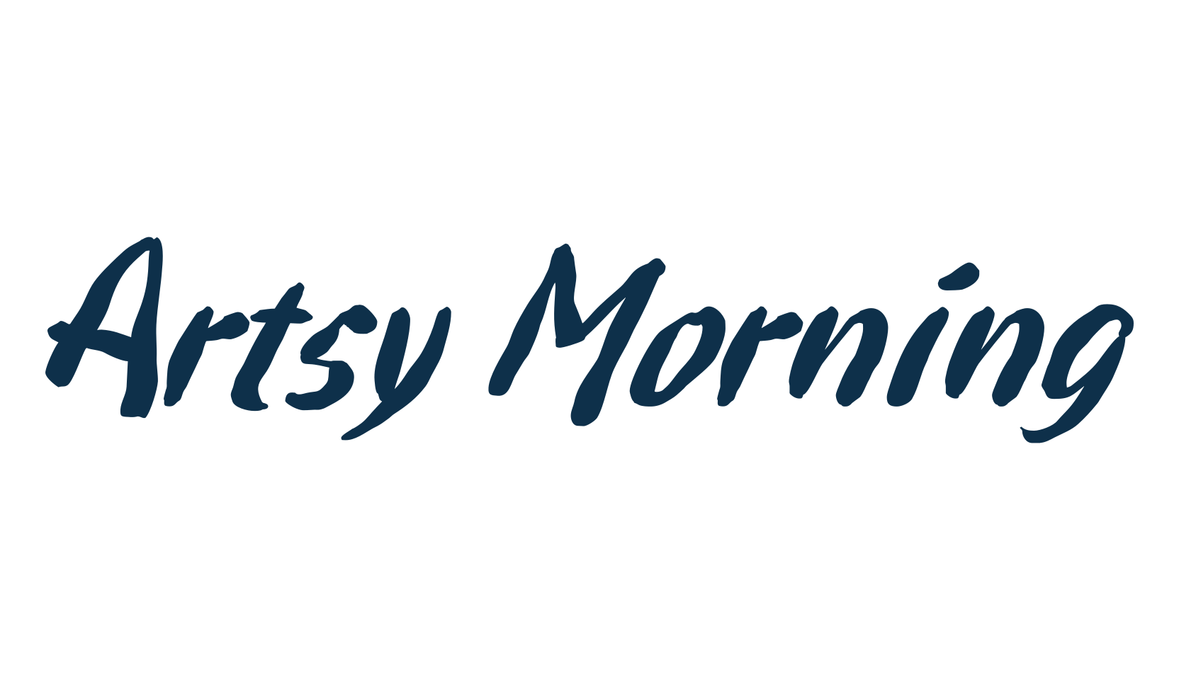 Artsy Morning, script brush fancy decorative calligraphy font preview