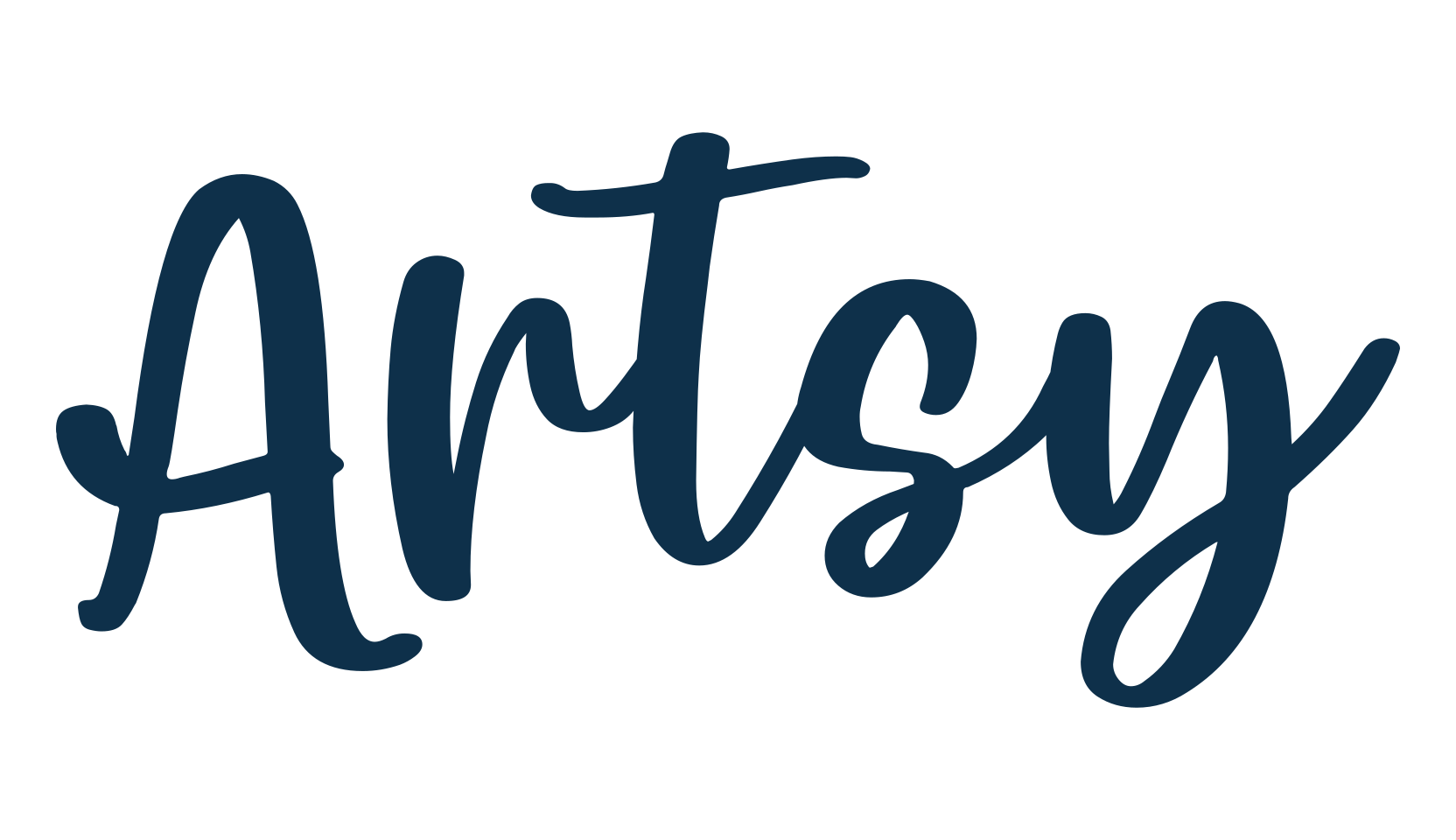 Artsy, script handwritten fancy decorative calligraphy font preview