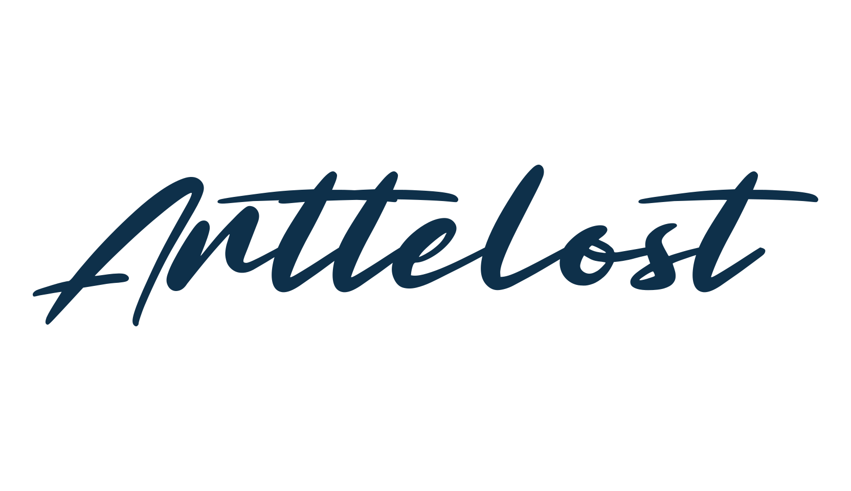 Arttelost, script handwritten fancy decorative calligraphy font preview