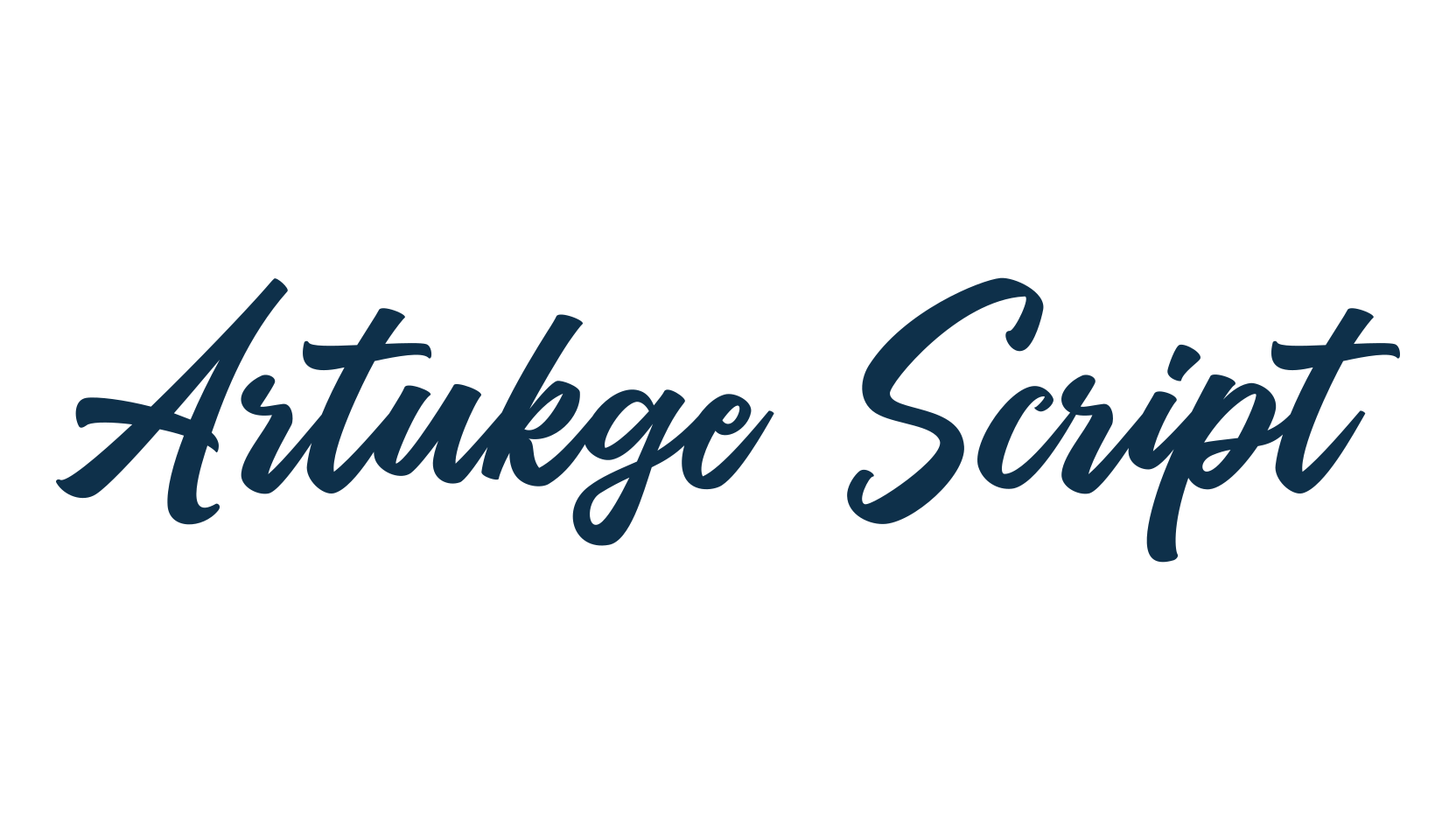 Artukge Script, script handwritten fancy decorative calligraphy font preview