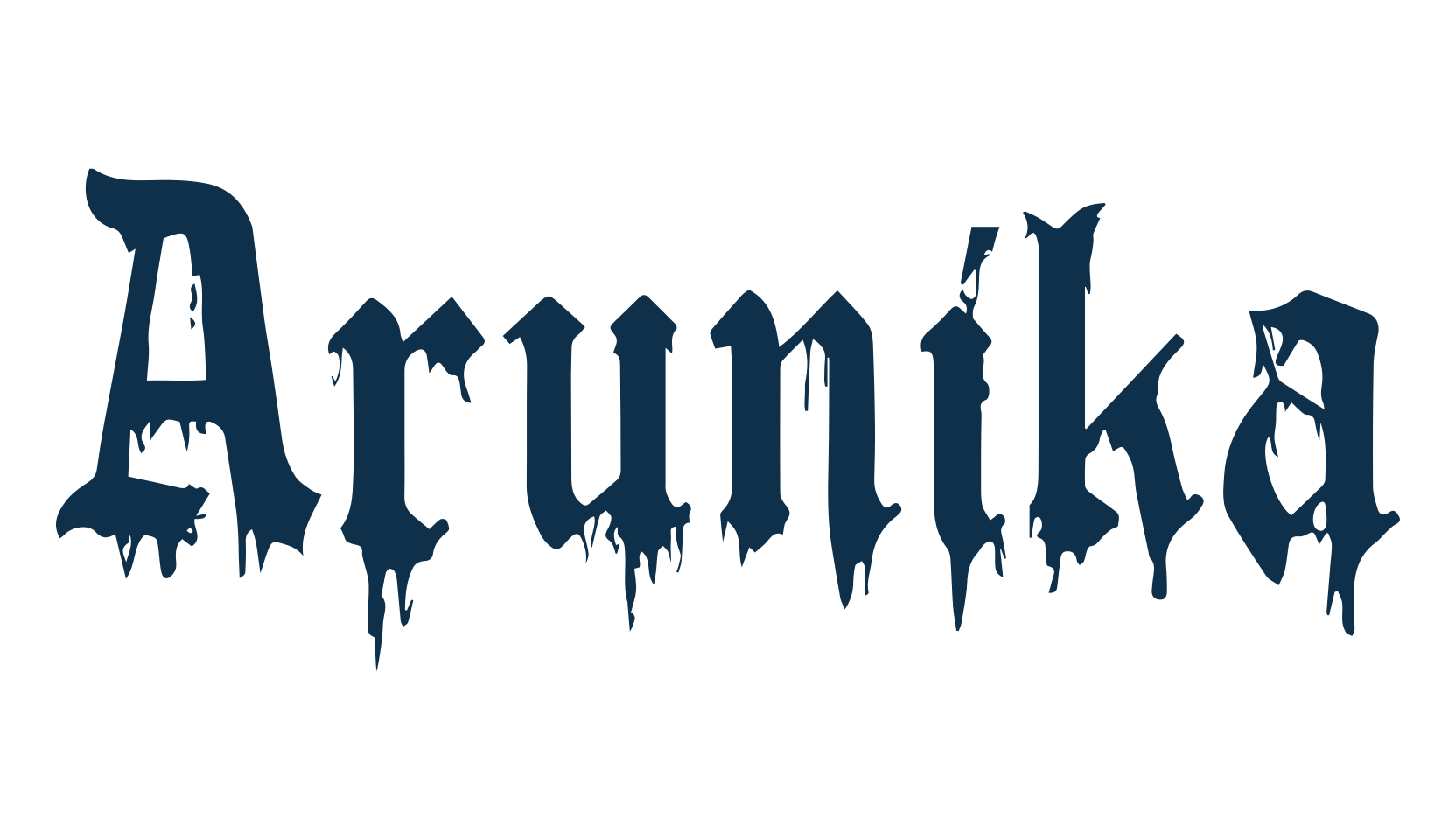 Arunika, halloween font preview