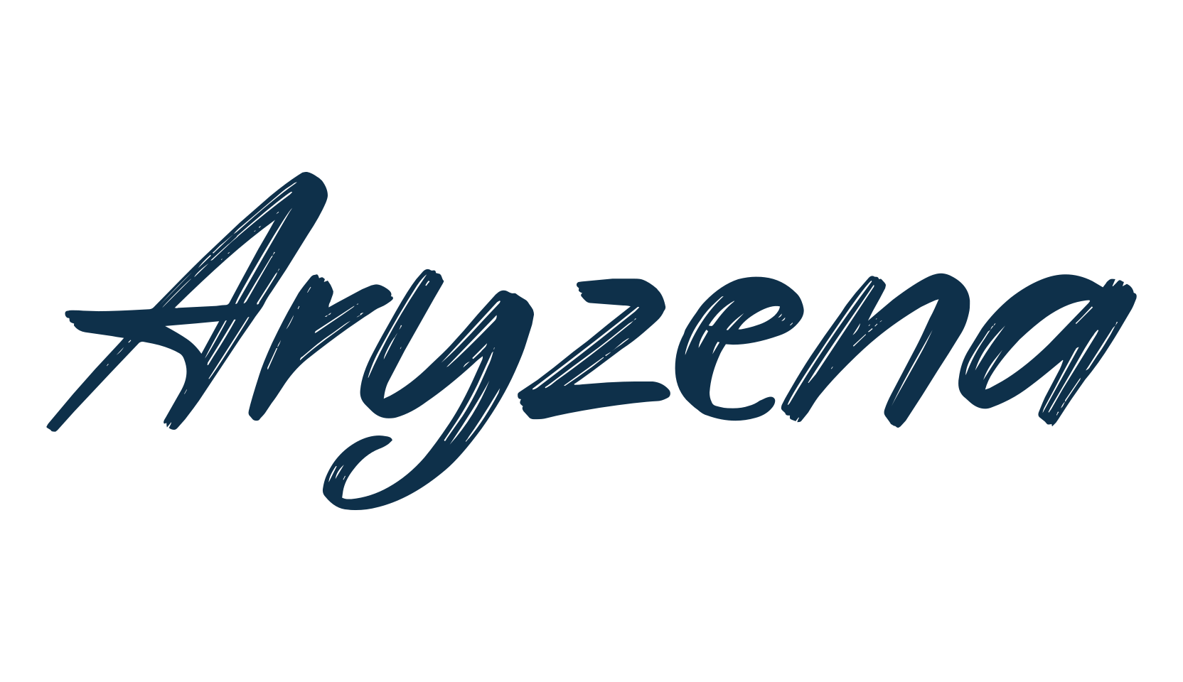 Aryzena, brush font preview