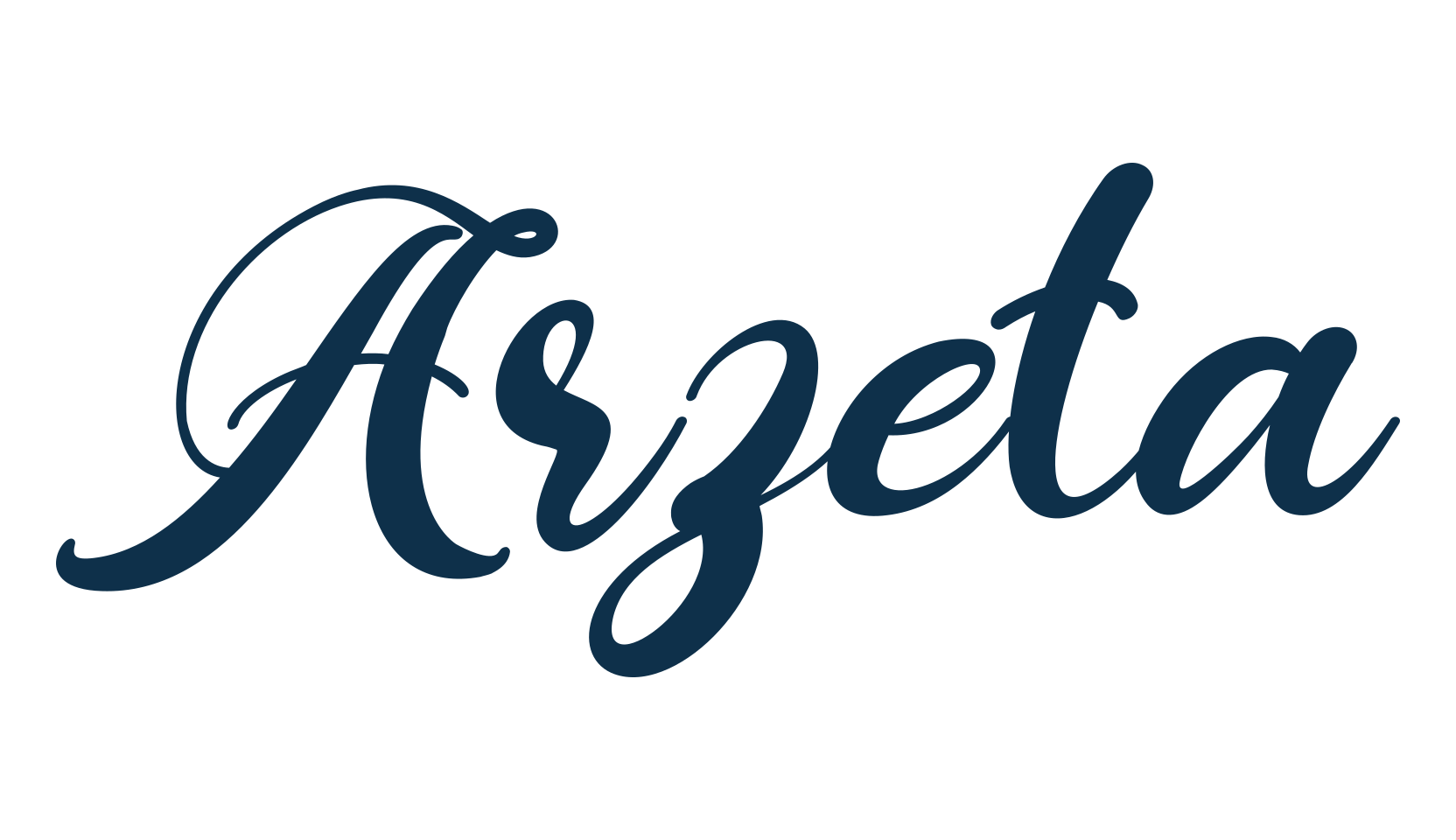 Arzeta, script calligraphy fancy decorative font preview